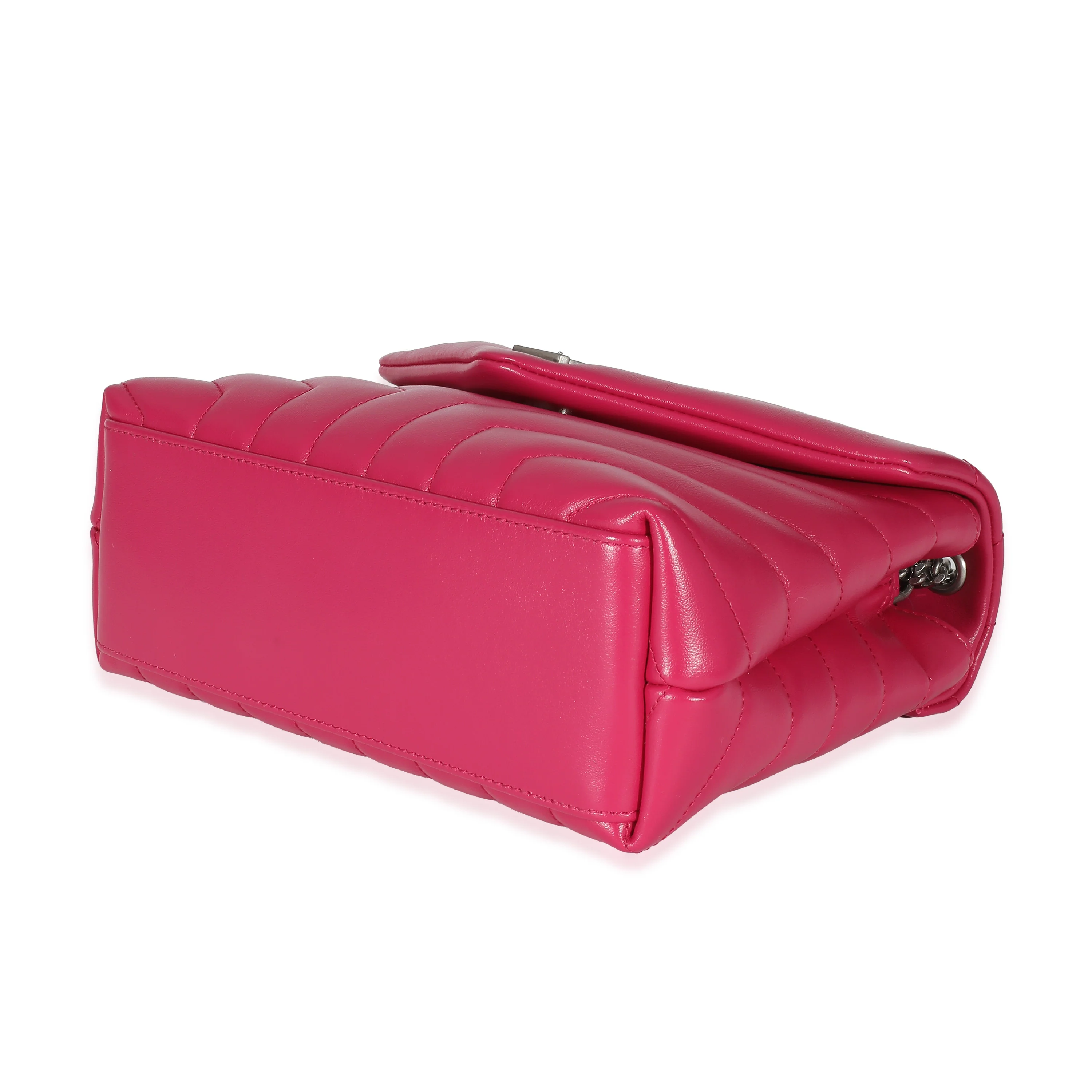 Saint Laurent Fresh Fuchsia Calfskin Small Loulou - Image 5