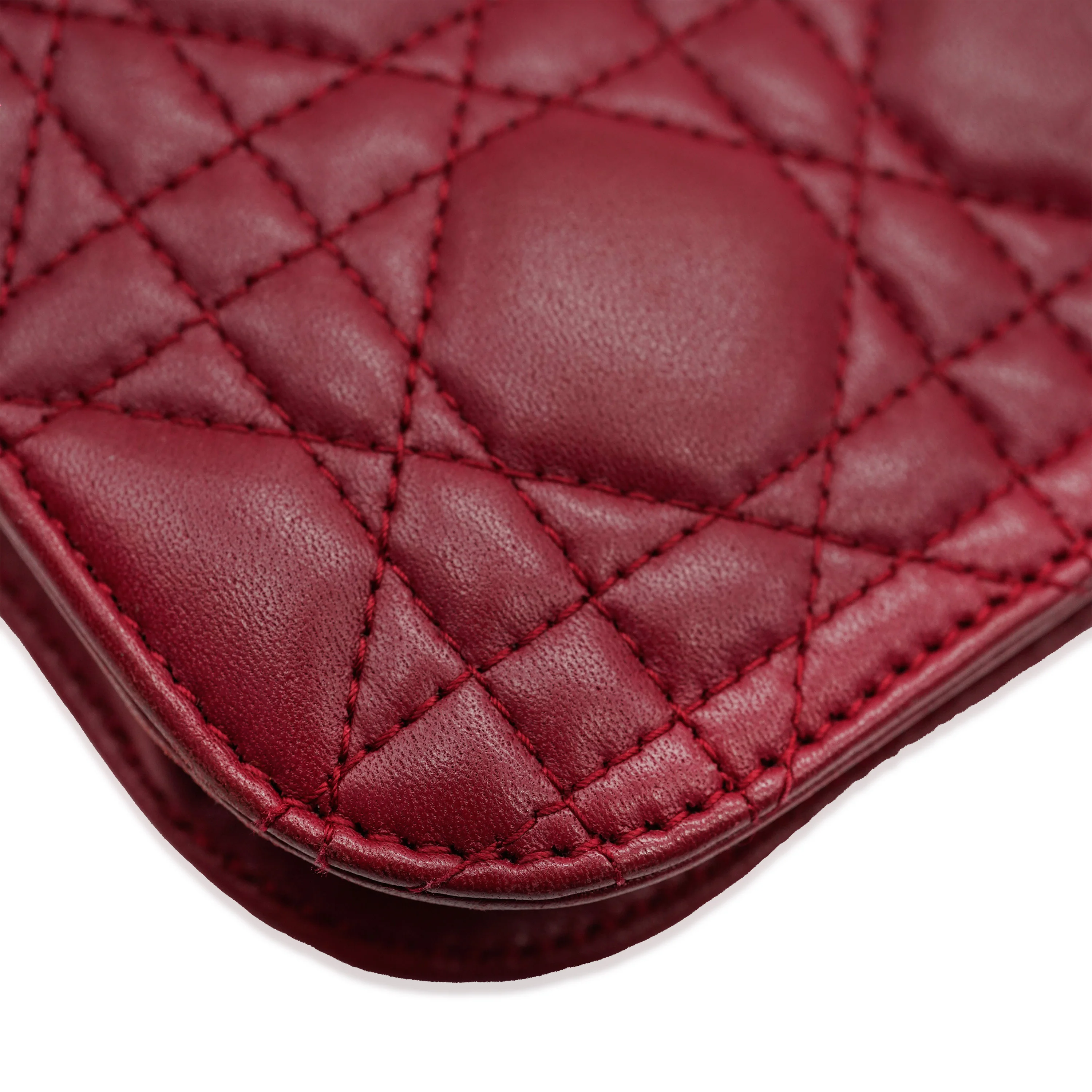Bordeaux Lambskin Cannage Medium Dioraddict Flap Bag - Image 4