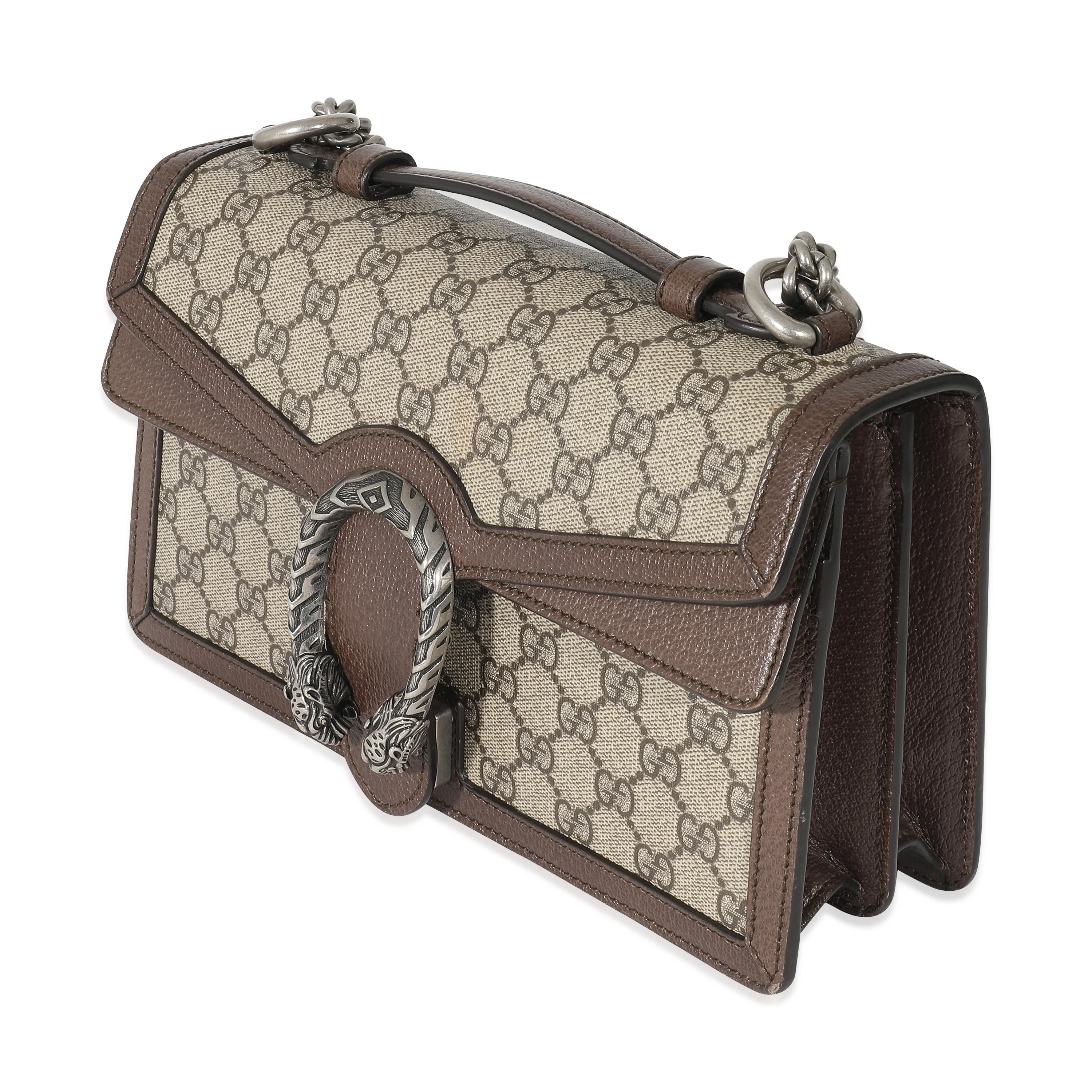 Gucci Beige GG Supreme Canvas Small Dionysus Top Handle Bag - Image 2