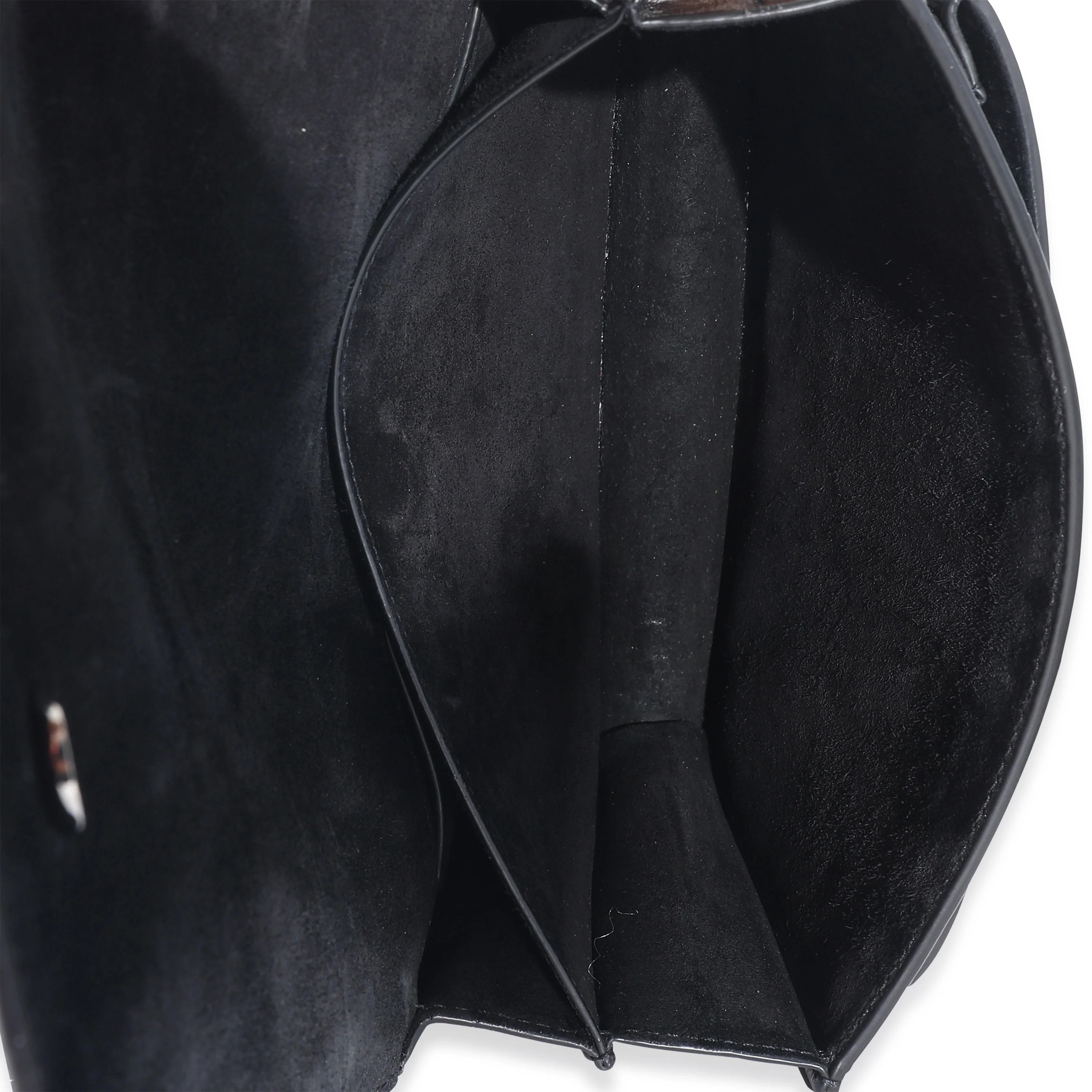Saint Laurent Black Glossy Eelskin Medium Monogram Sunset Bag - Image 8