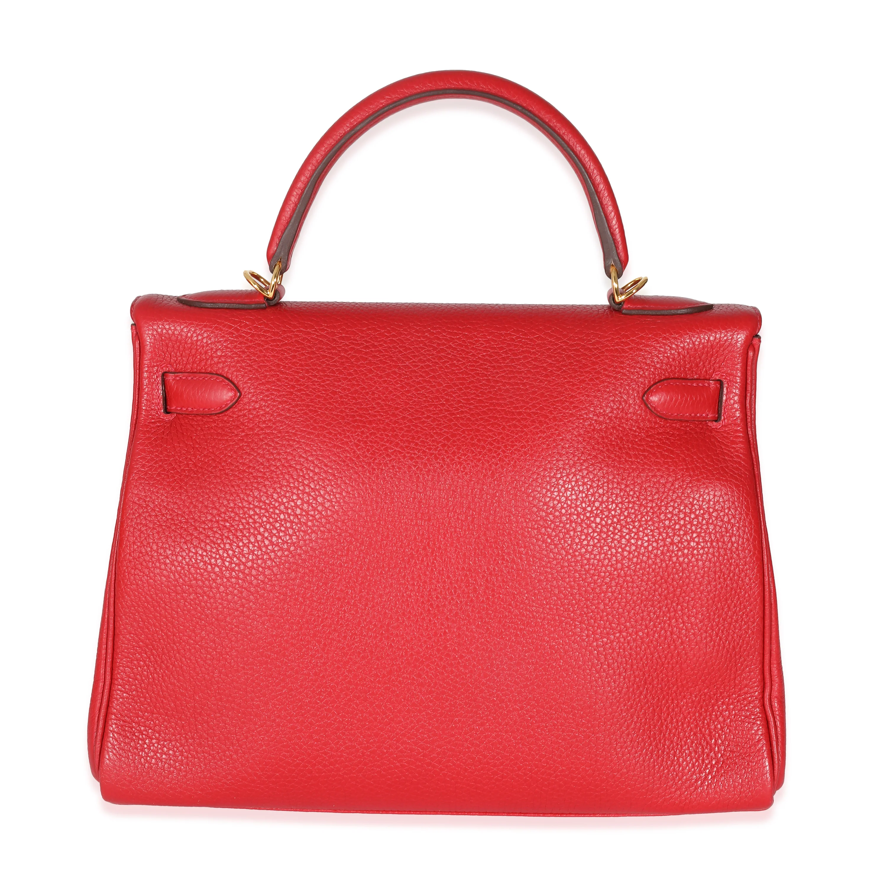 Hermès Togo Rouge Casaque Kelly 32 GHW - Image 3