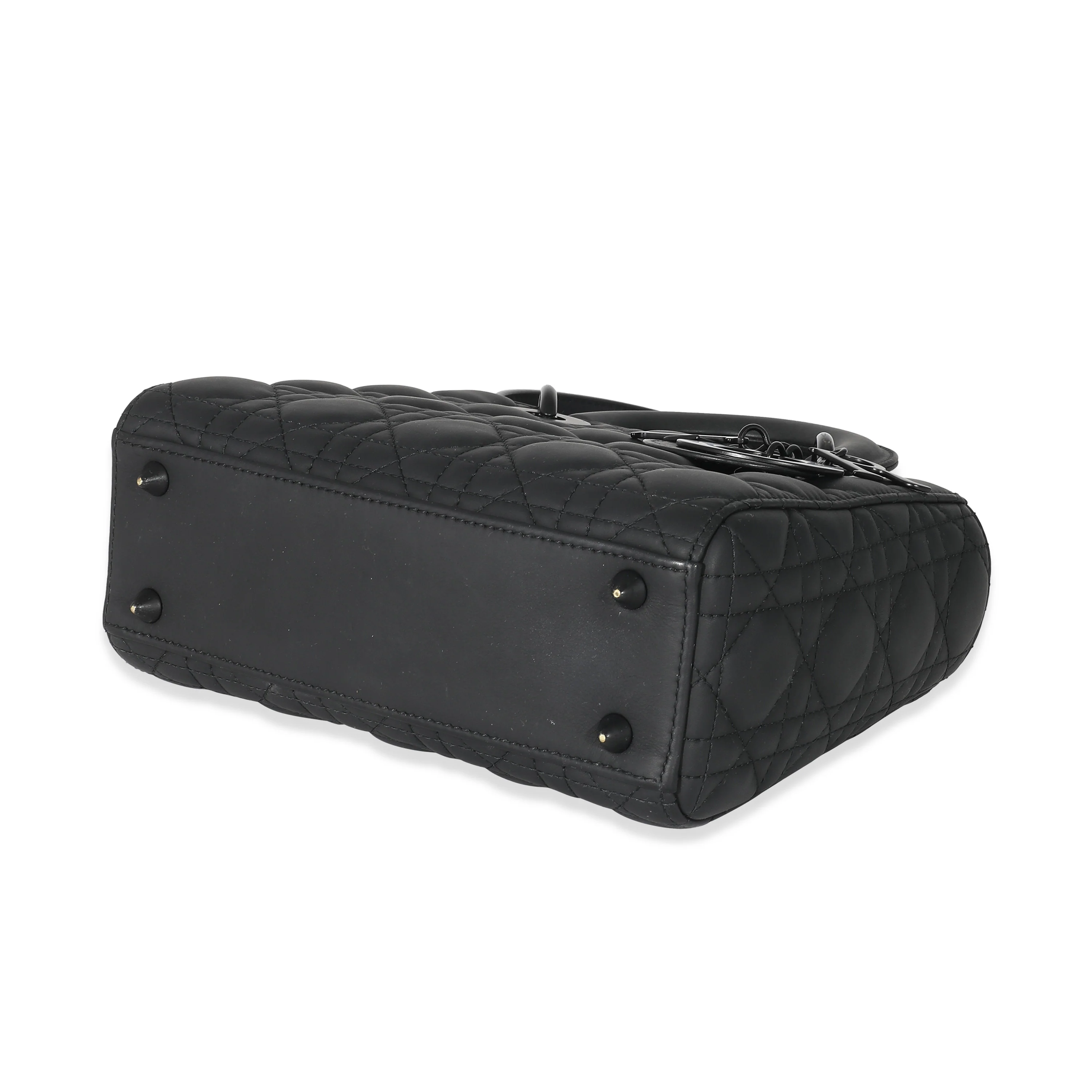 Christian Dior Black Ultramatte Cannage Calfskin Small My ABCDior Bag - Image 6