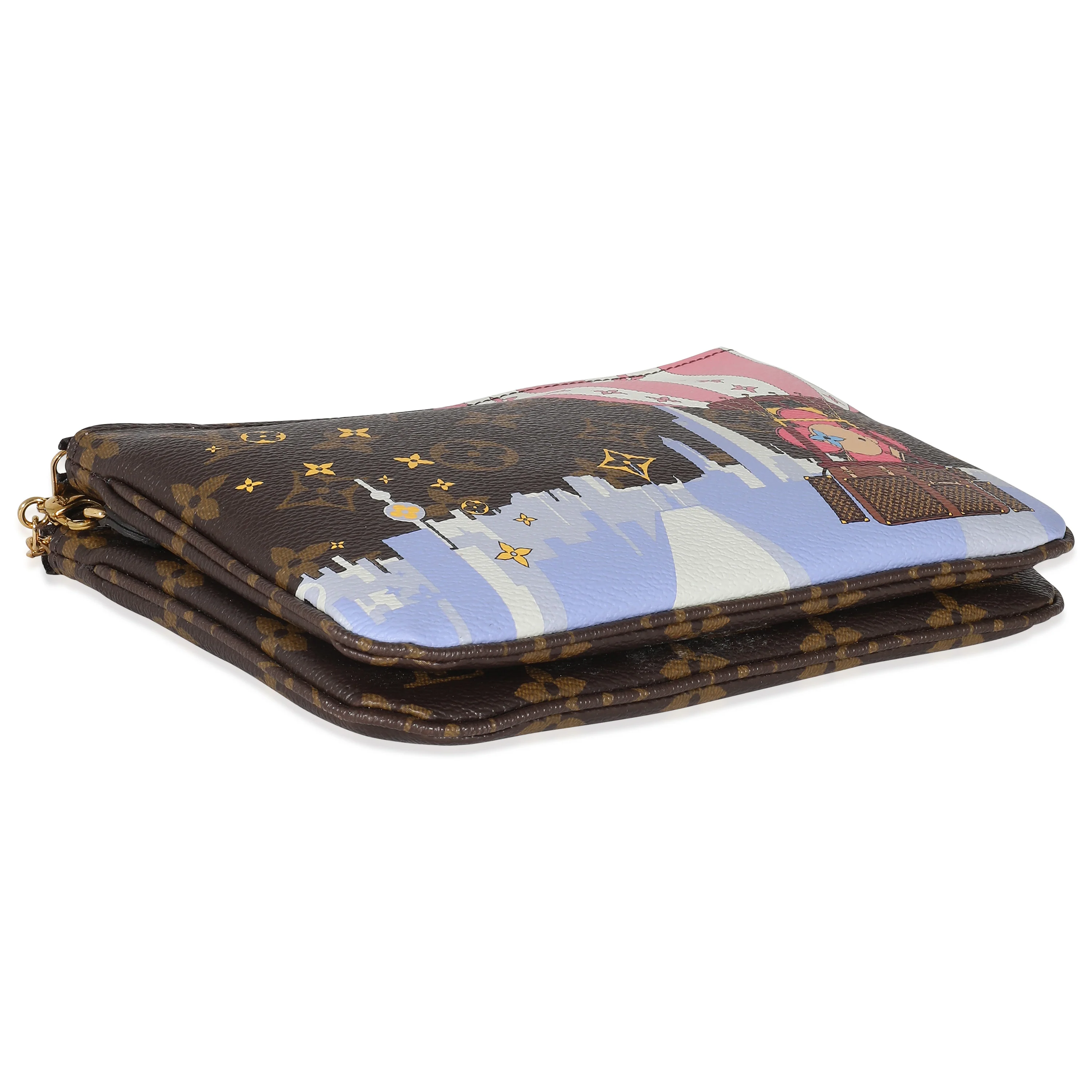 Louis Vuitton Monogram Canvas Vivienne Christmas Animation Double Zip Pochette - Image 6
