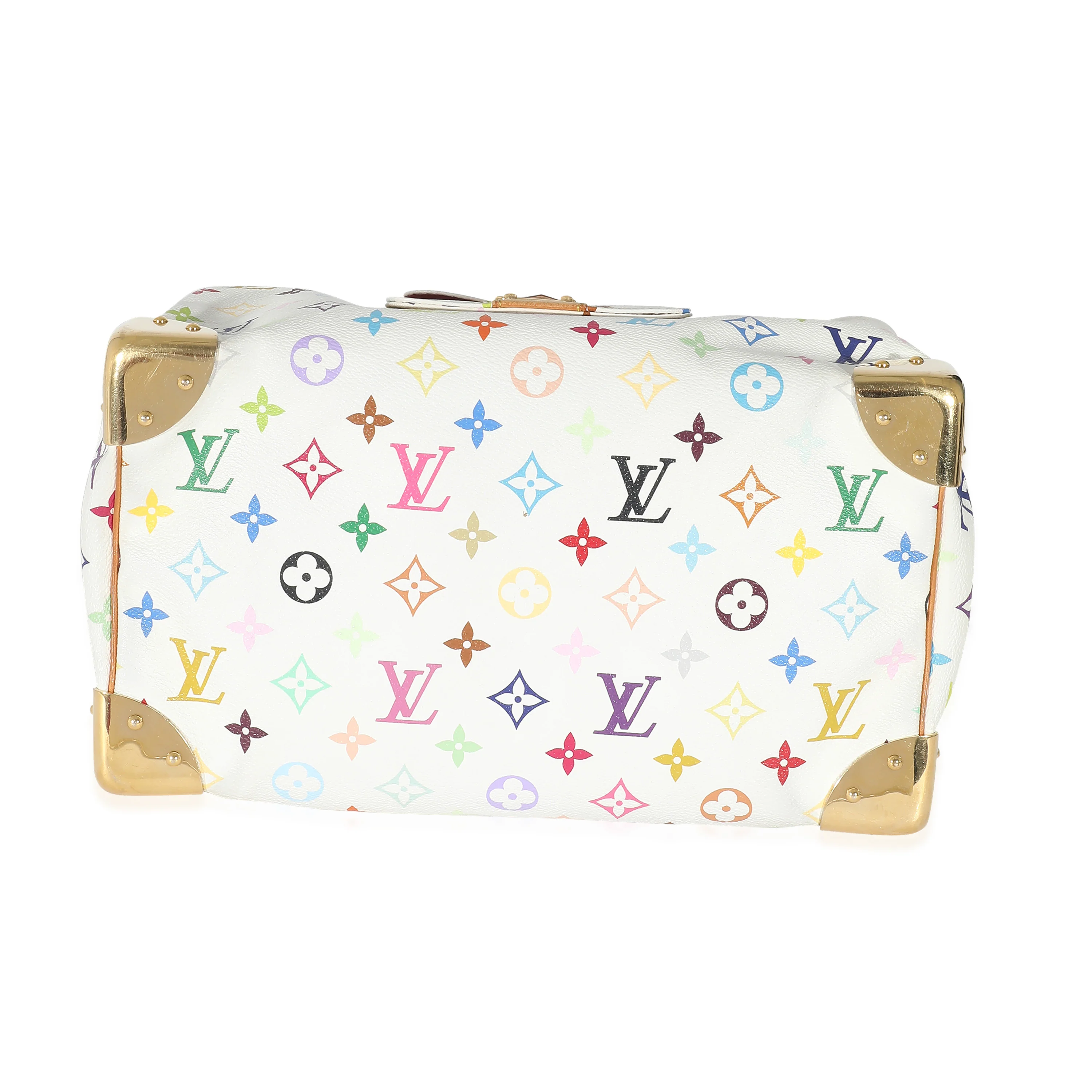 Louis Vuitton x Takashi Murakami White Monogram Multicolore Canvas Speedy 30 - Image 5