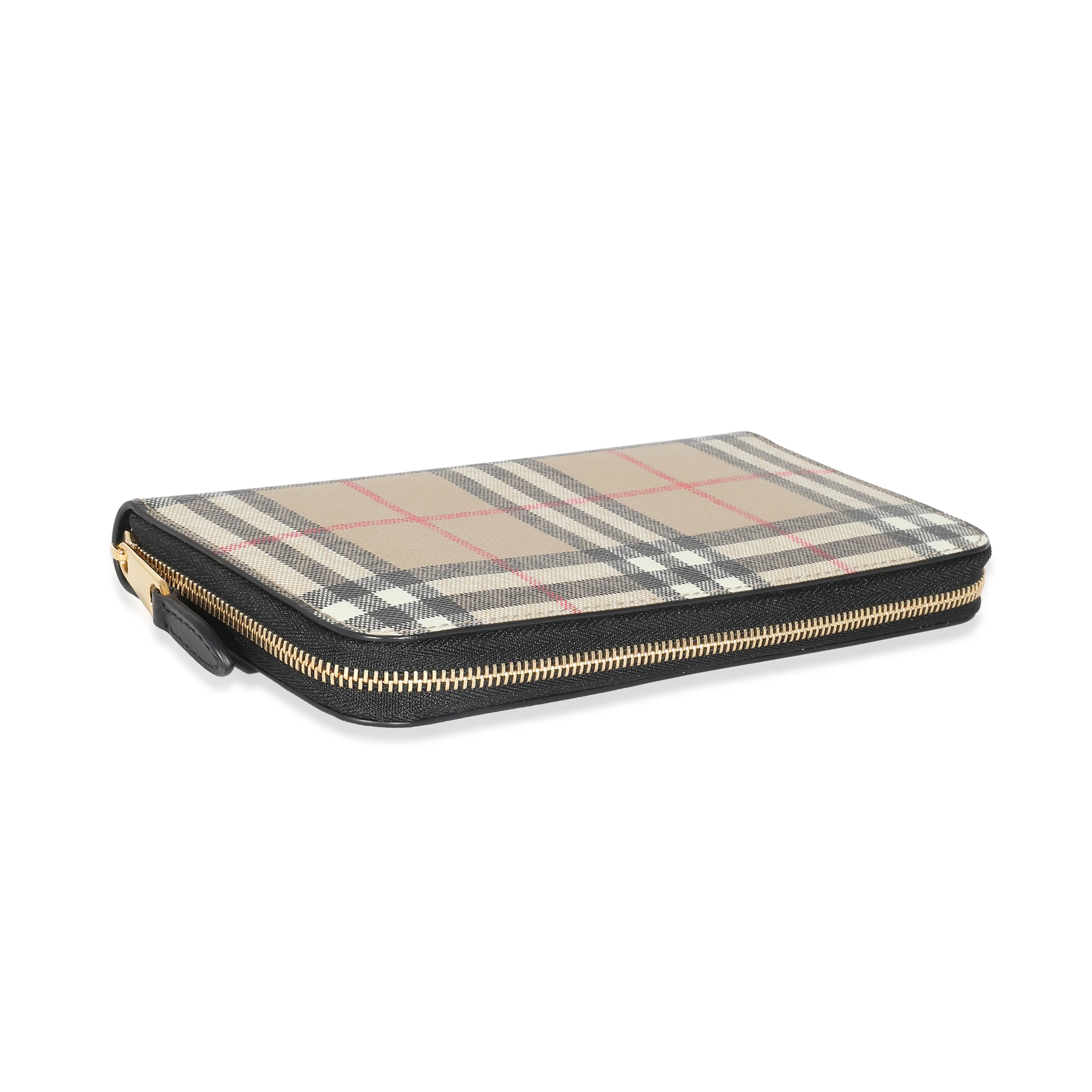 Burberry House Check Canvas Elmore Zip Around Wallet - Image 6