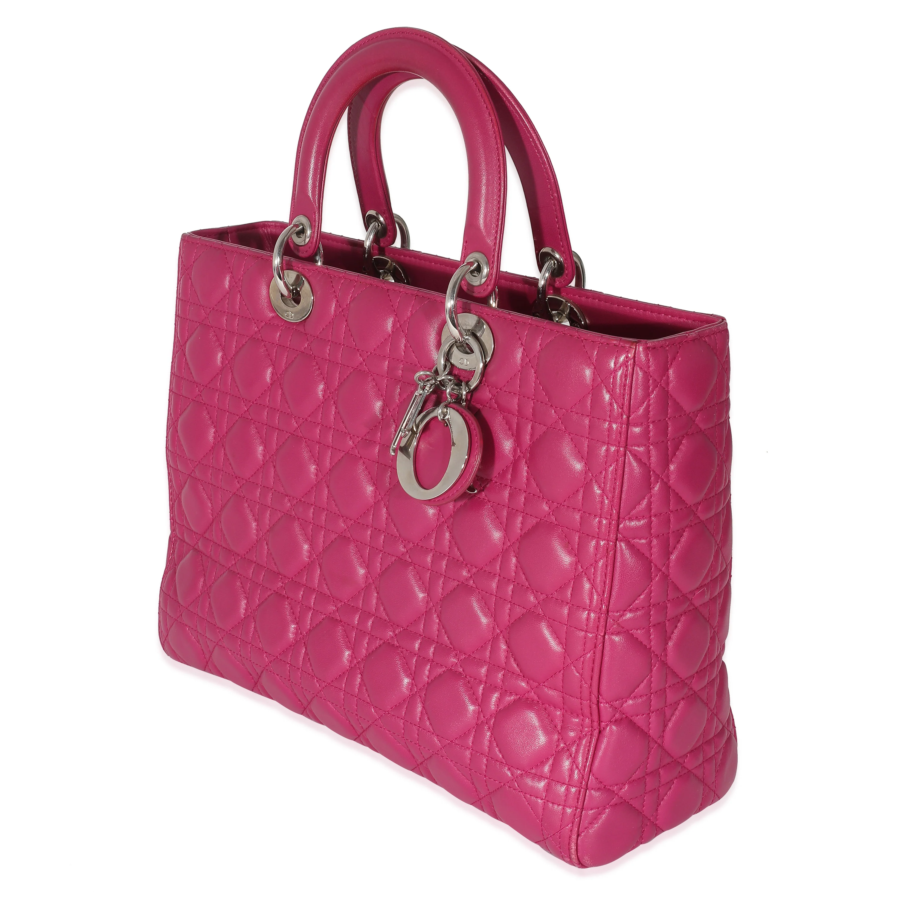 Christian Dior Pink Cannage Lambskin Large Lady Dior - Image 2