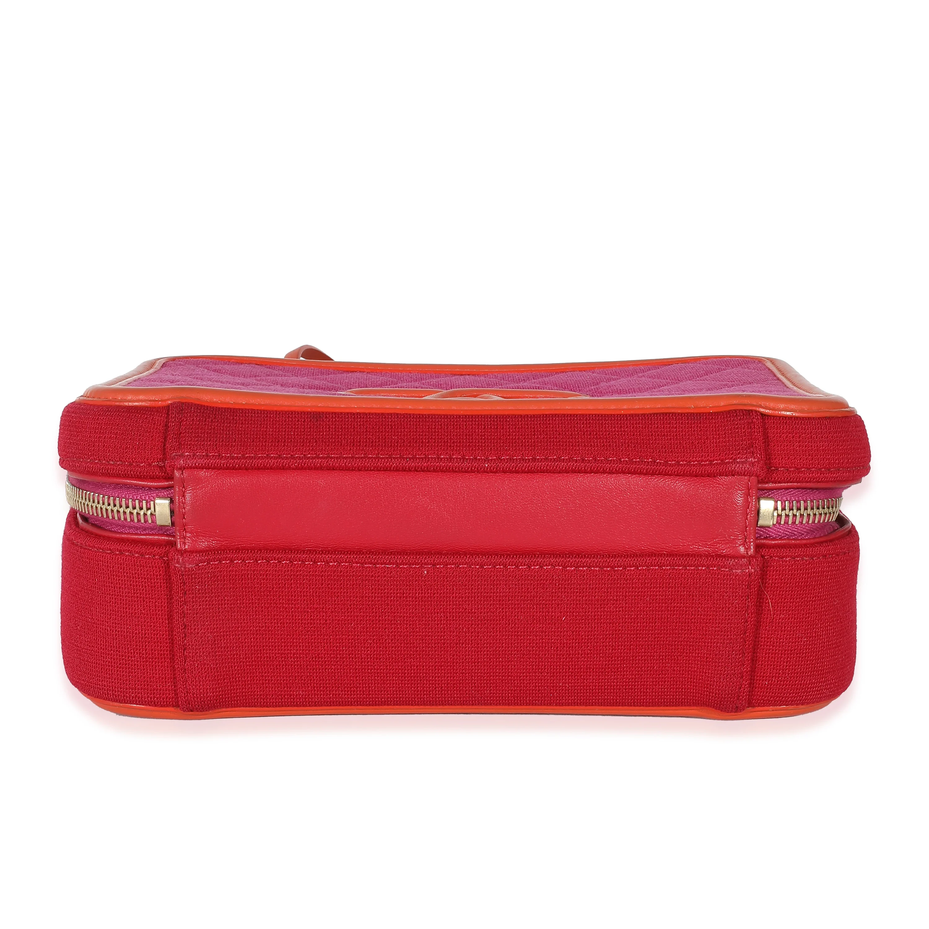 Chanel Multicolor Jersey Medium Filigree Vanity Case - Image 6