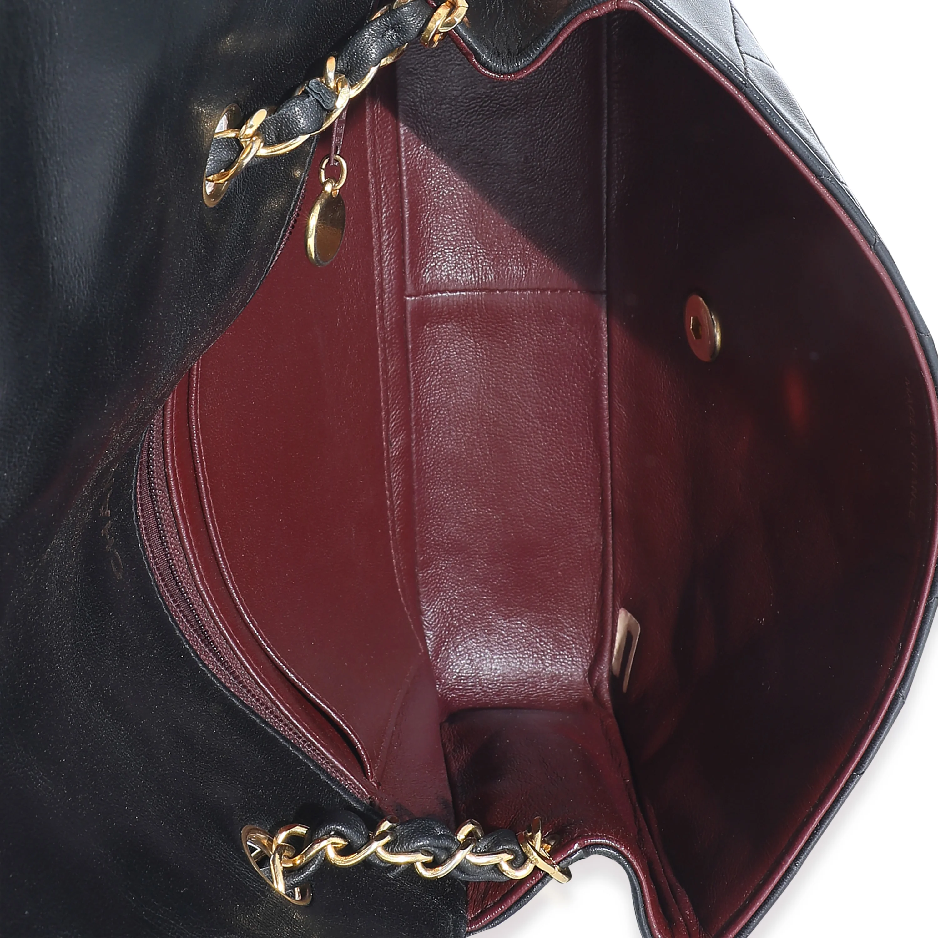 Chanel Black Quilted Lambskin CC Medium Flap Bag - Image 8