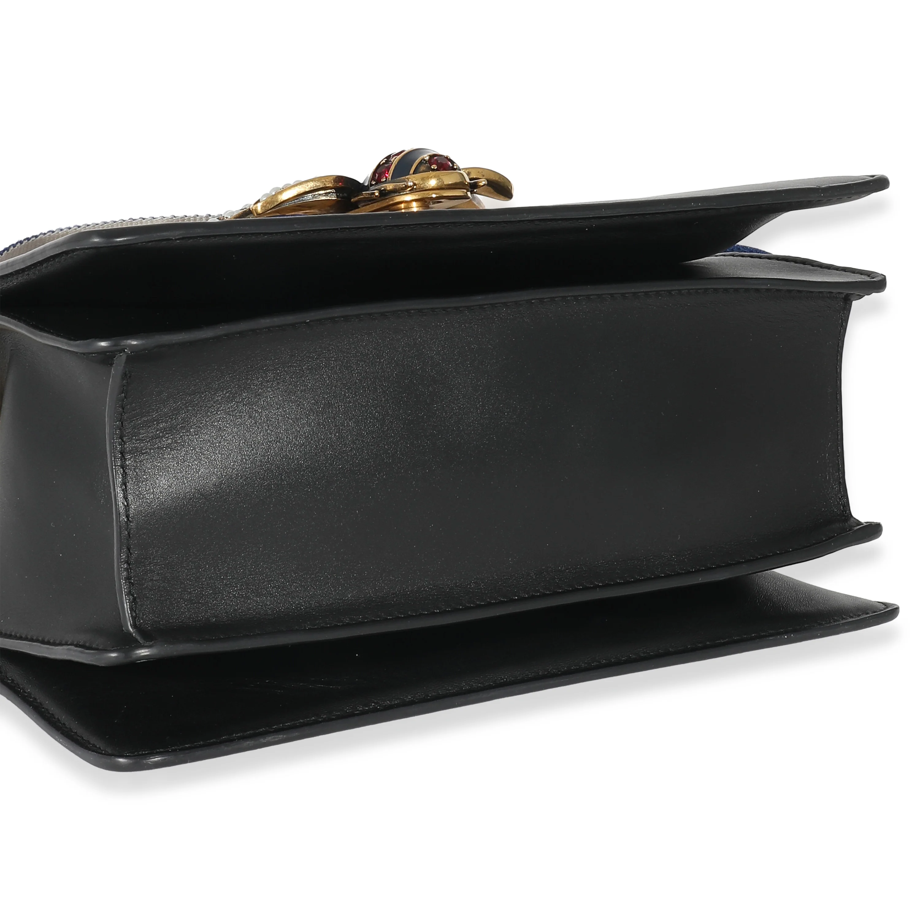 Gucci Mystic White Black Calfskin Small Queen Margaret Top Handle - Image 6