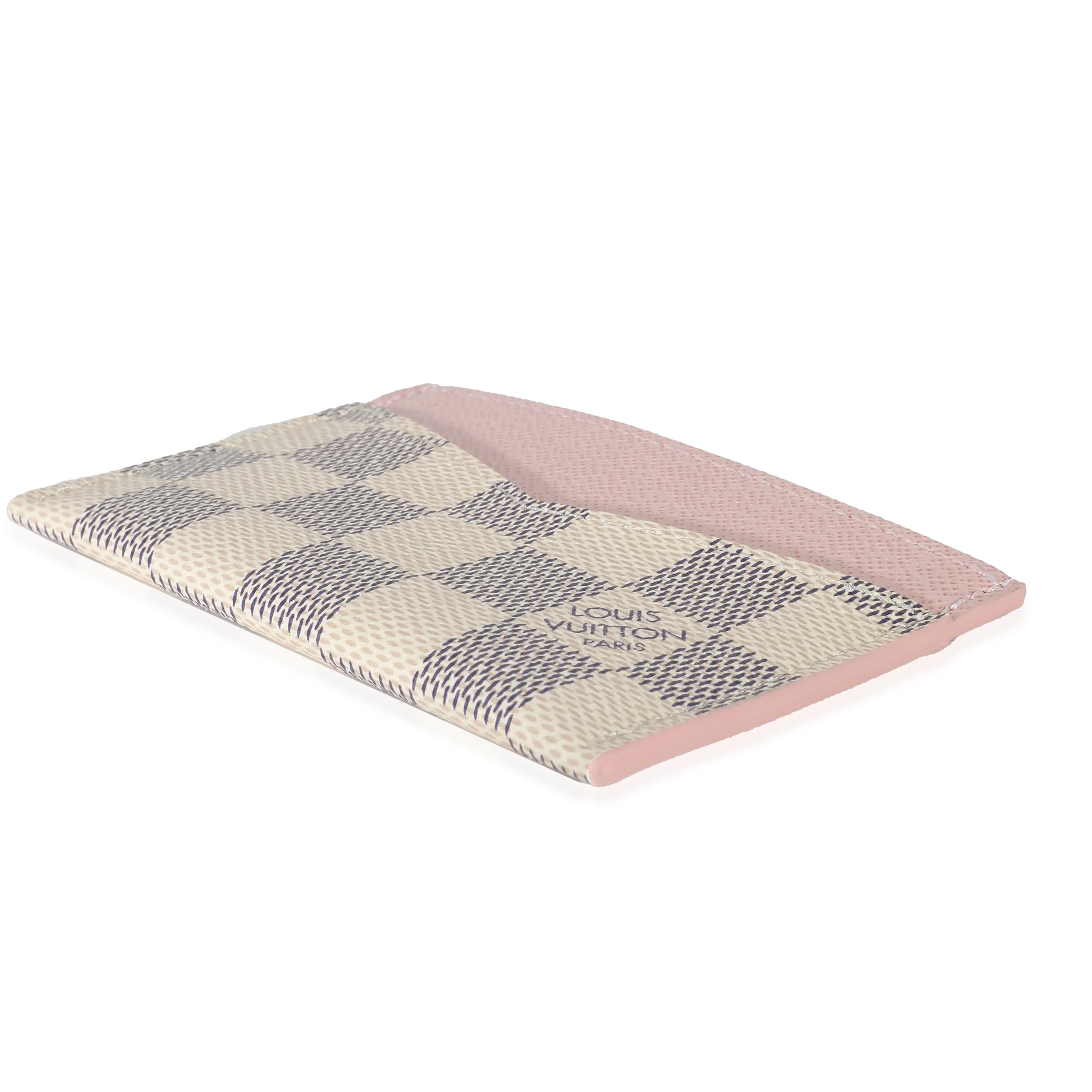 Louis Vuitton Rose Ballerine Damier Azur Canvas Daily Card Holder - Image 4
