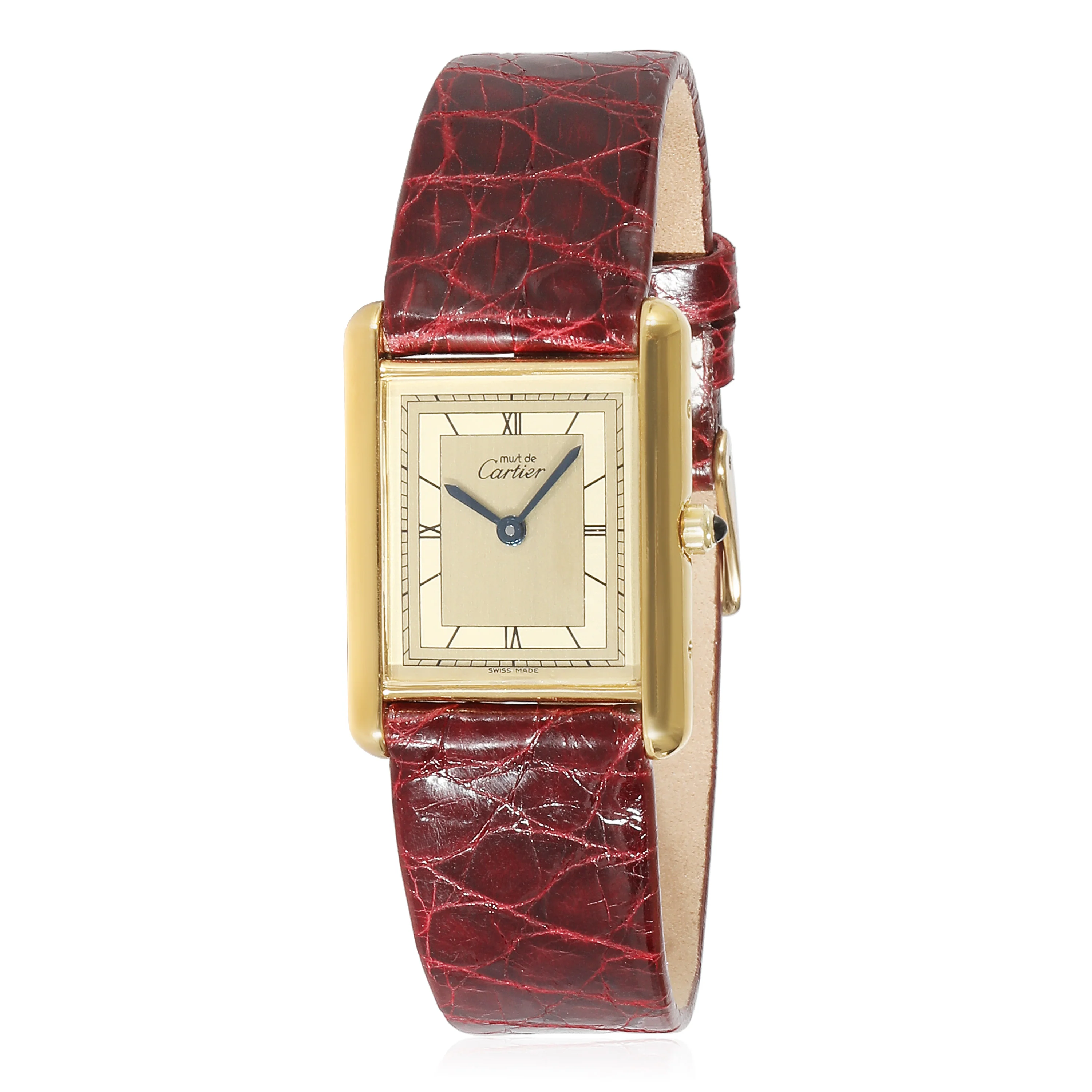 Cartier le Must de Cartier Tank 681006 Womens Watch in Vermeil