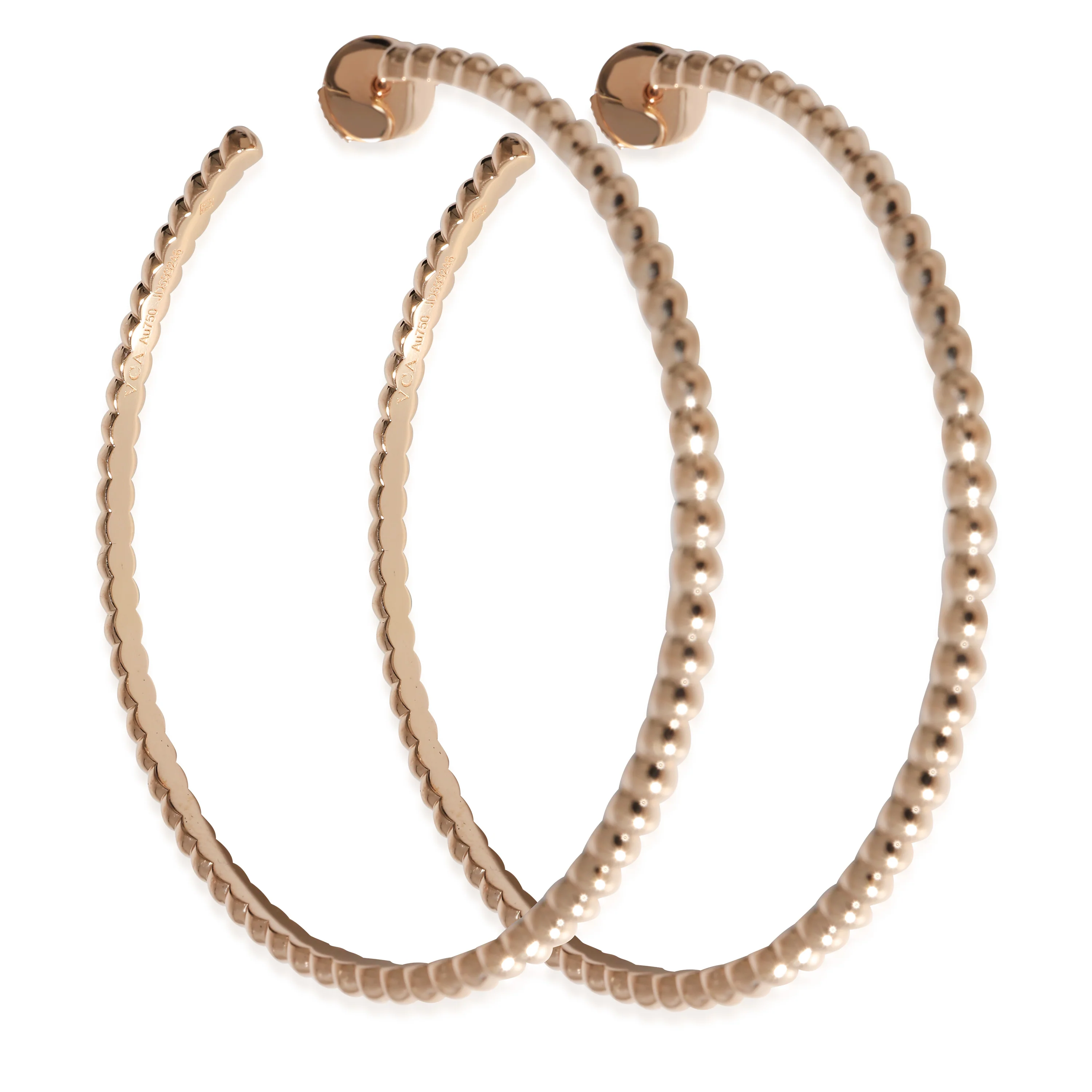 Large Perlee Hoop Earrings in 18k Rose Gold - Image 2