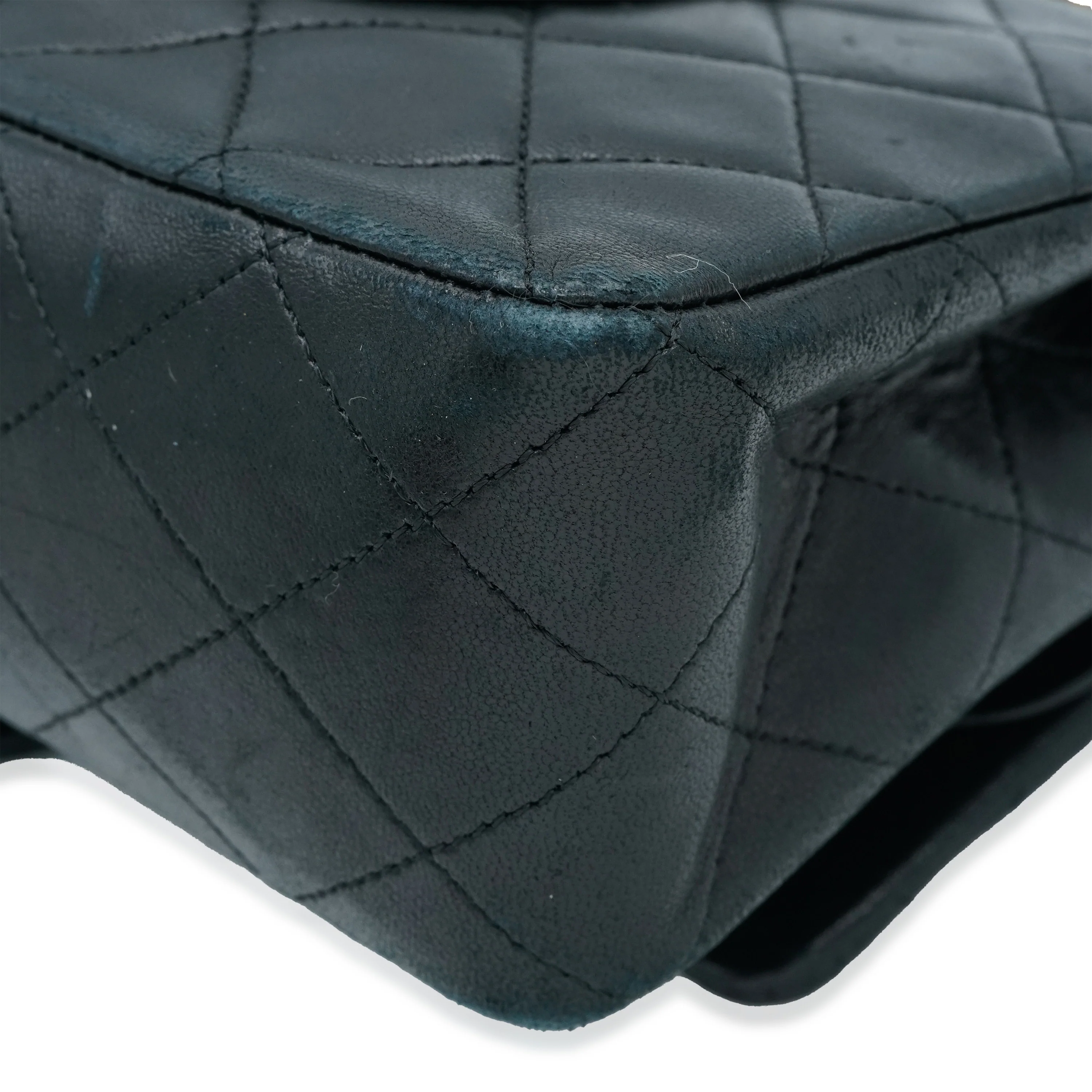 Chanel Black Quilted Lambskin Medium Classic Double Flap Bag - Image 9