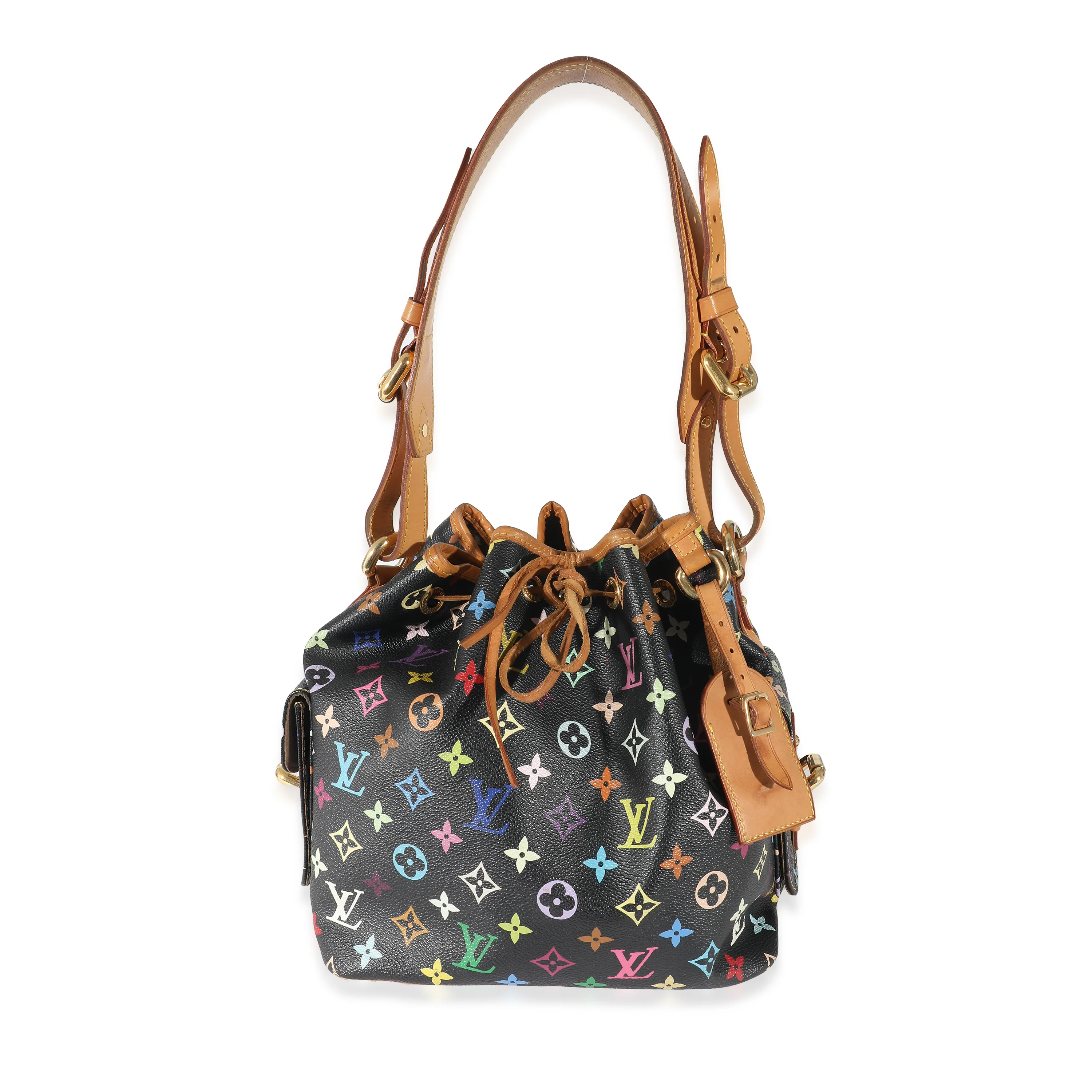 Louis Vuitton x Takashi Murakami Black Monogram Multicolore Canvas Petit Noé