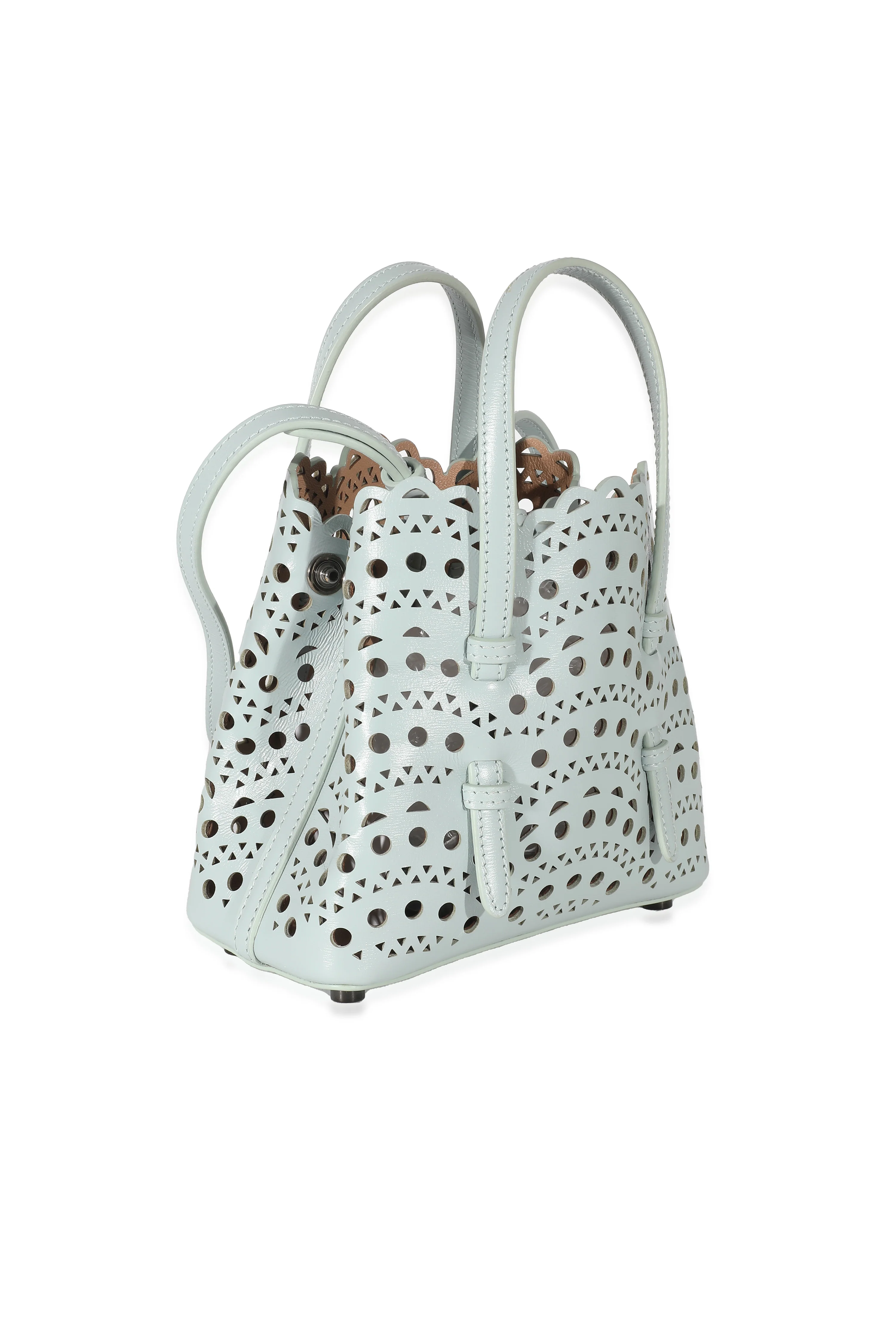 Alaia Blue Vienne Wave Calfskin Mina 16 - Image 3