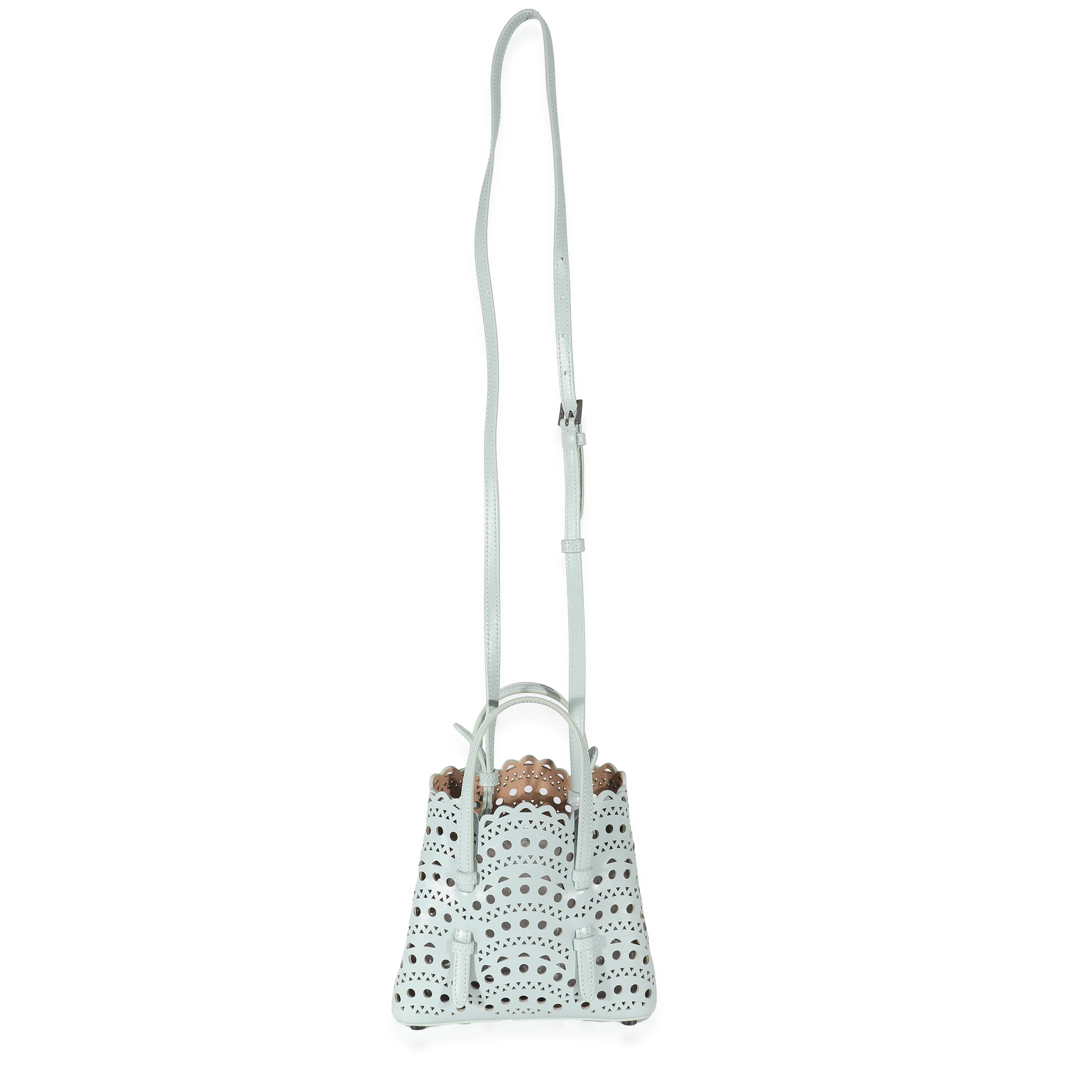 Alaia Blue Vienne Wave Calfskin Mina 16 - Image 4