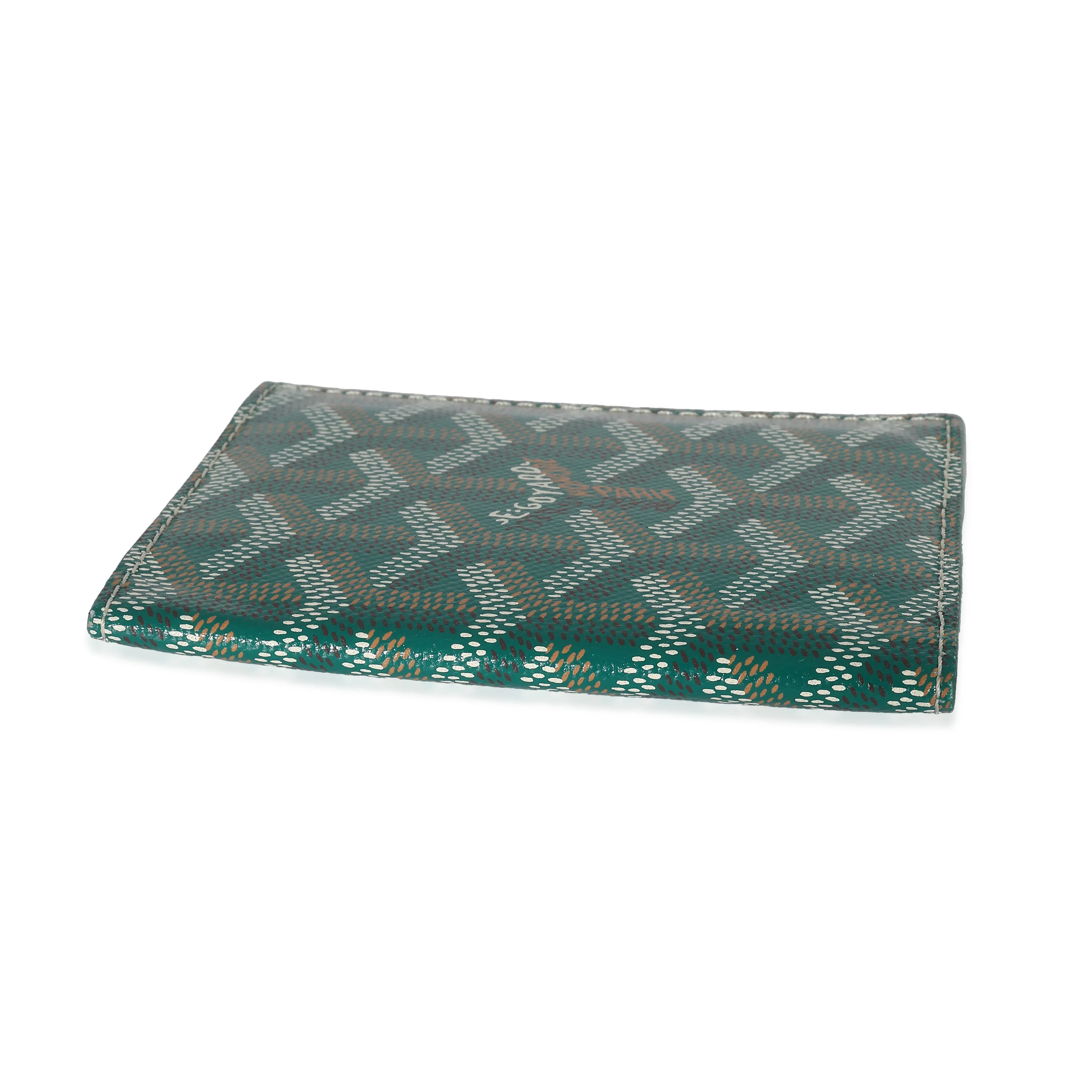 Goyard Green Goyardine Canvas Saint Marc Card Wallet - Image 8