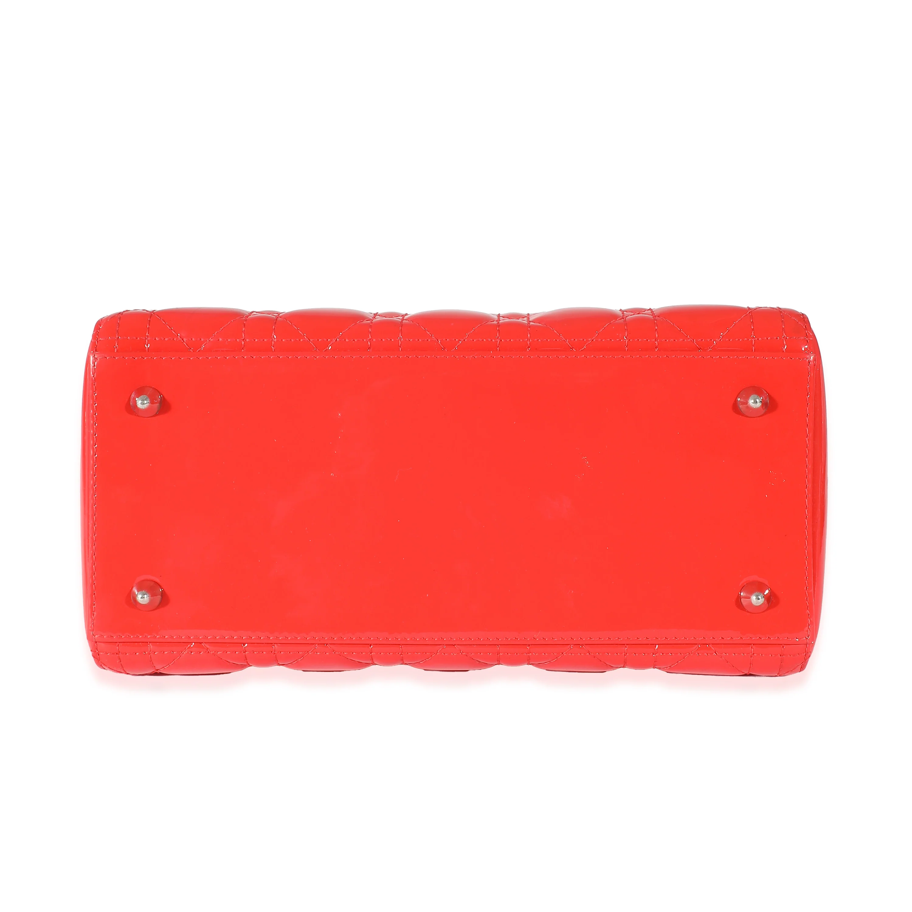 Christian Dior Red Patent Cannage Medium Lady Dior - Image 5
