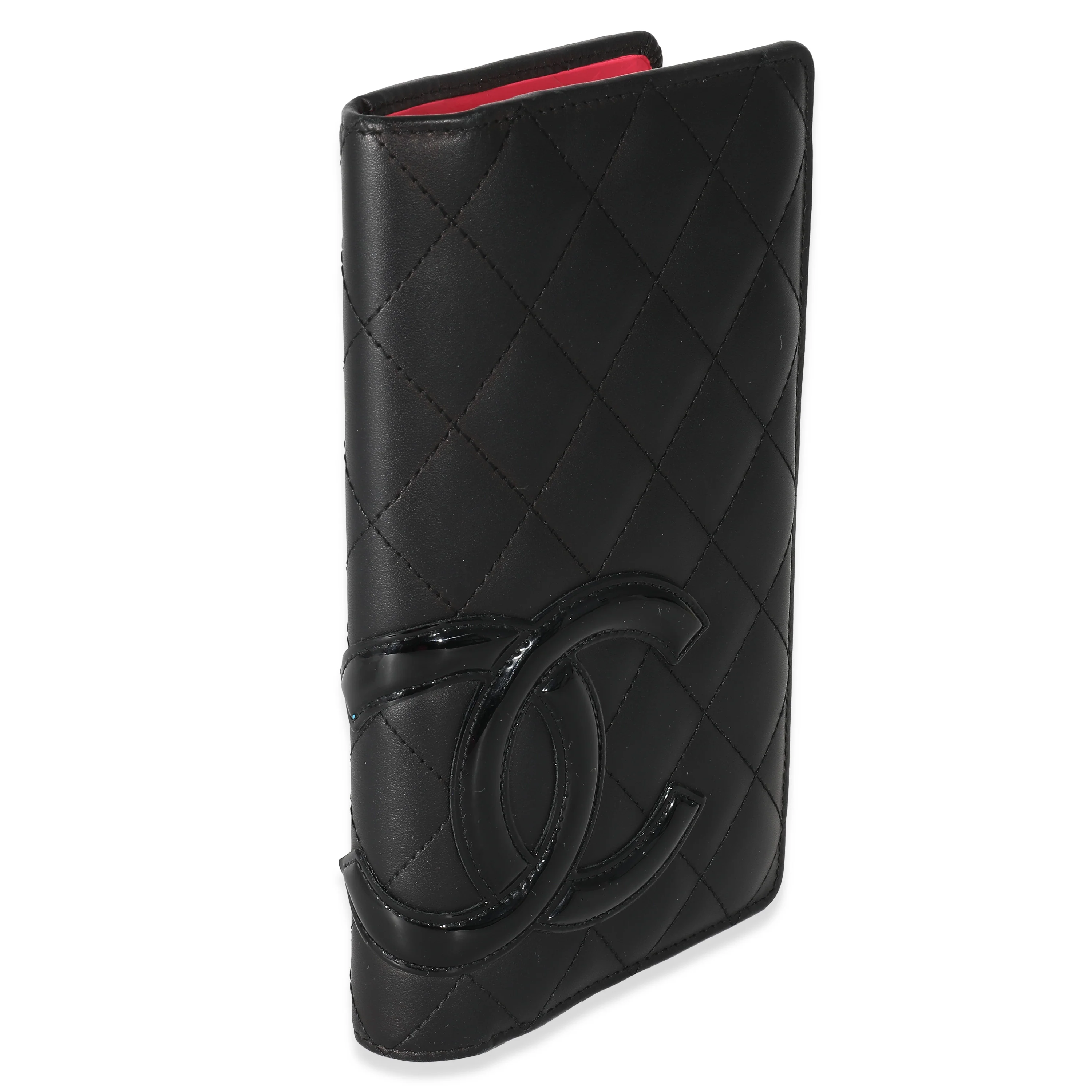 Chanel Black Quilted Lambskin Ligne Cambon Vertical Wallet - Image 7