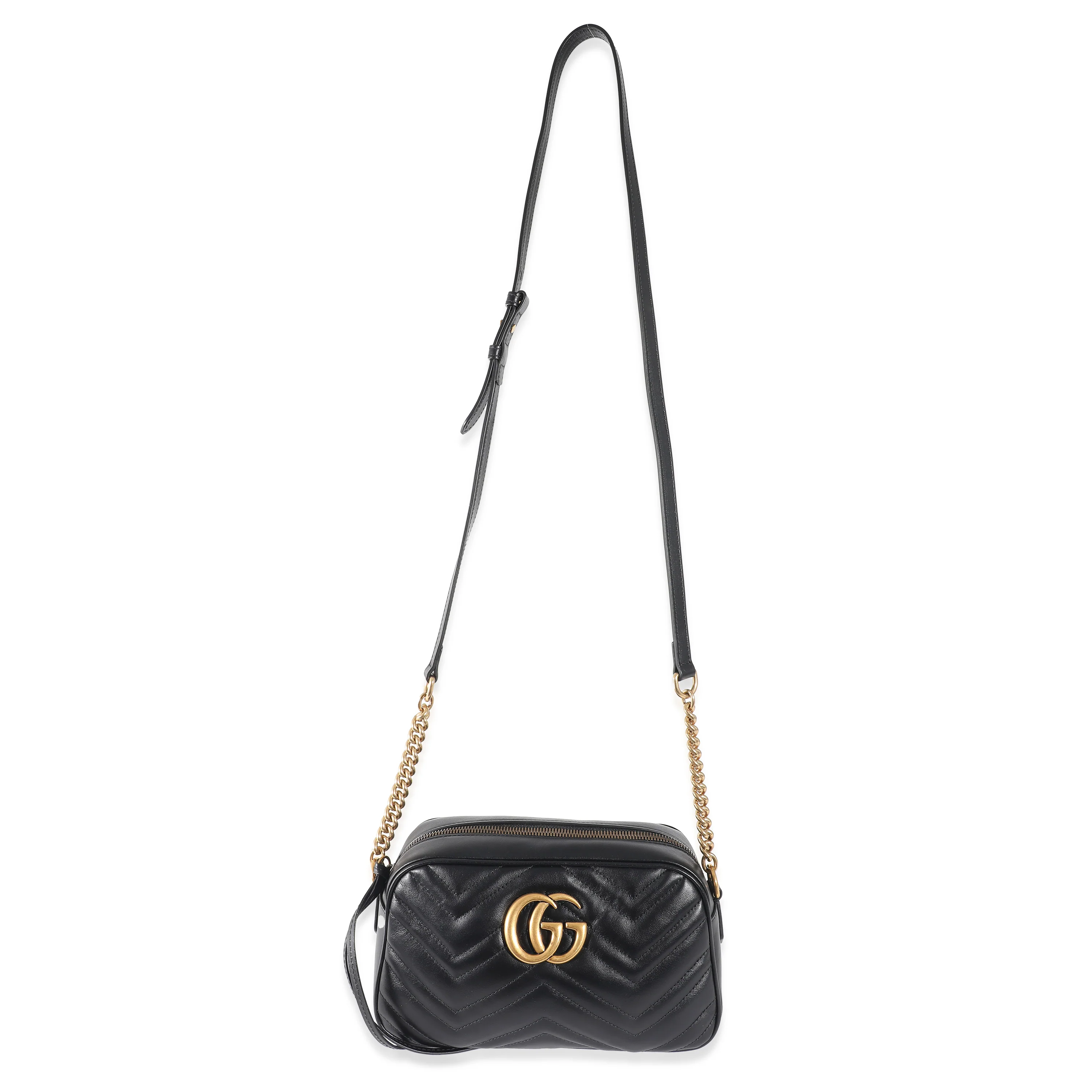 Gucci Black Matelasse Small GG Marmont Camera Bag - Image 8