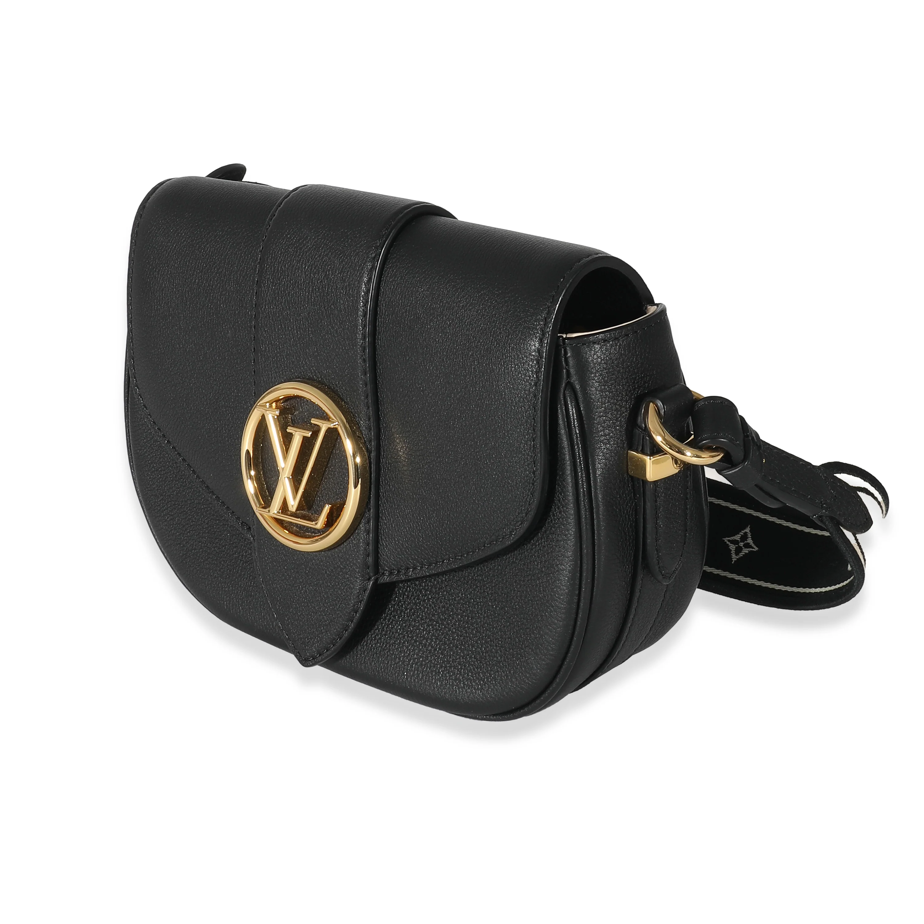 Louis Vuitton Black Grained Calfskin LV Pont 9 Soft MM - Image 2