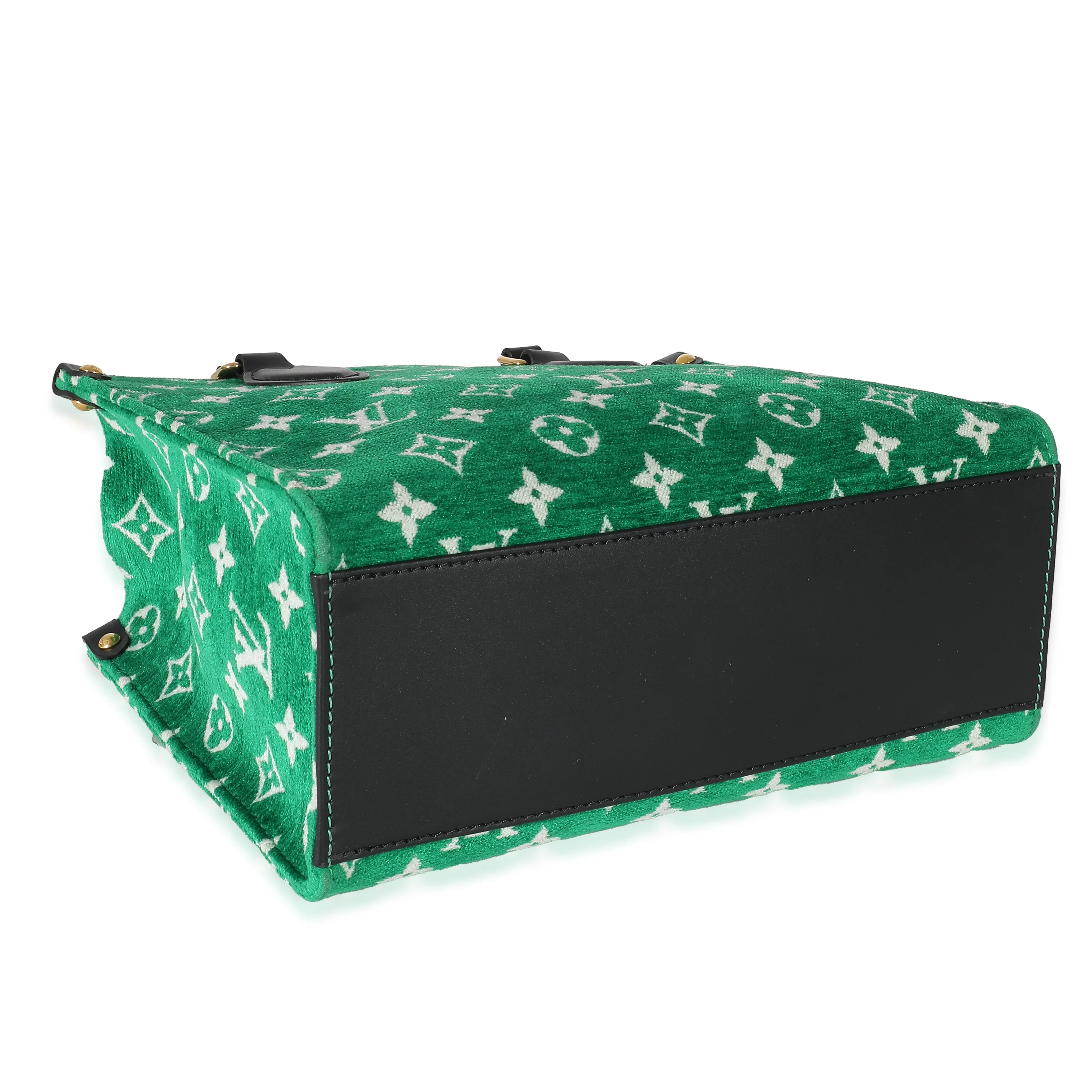 Louis Vuitton Green Jacquard LV Match Monogram Velvet Onthego PM - Image 6