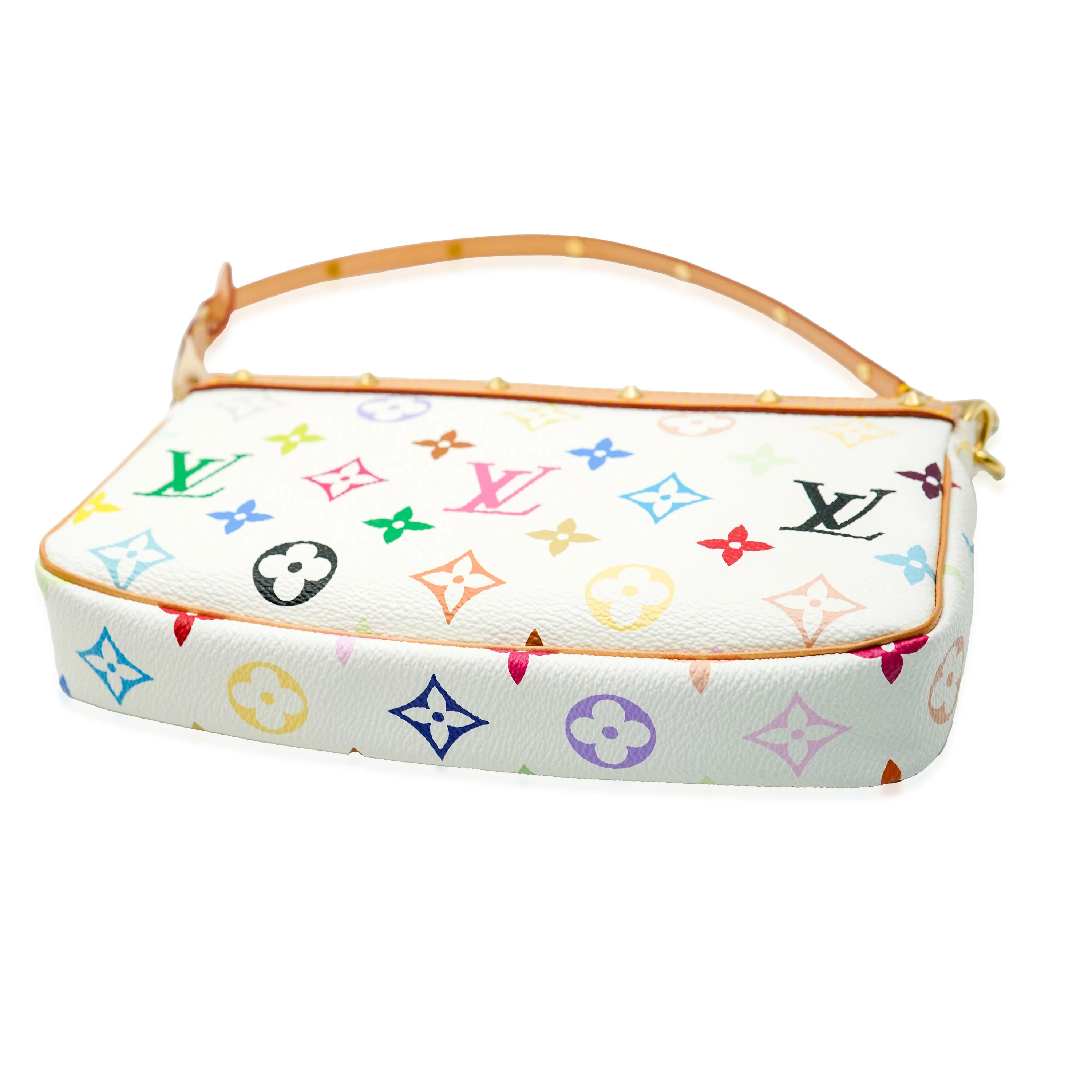 Louis Vuitton White Monogram Multicolore Canvas Pochette Accessoires - Image 3
