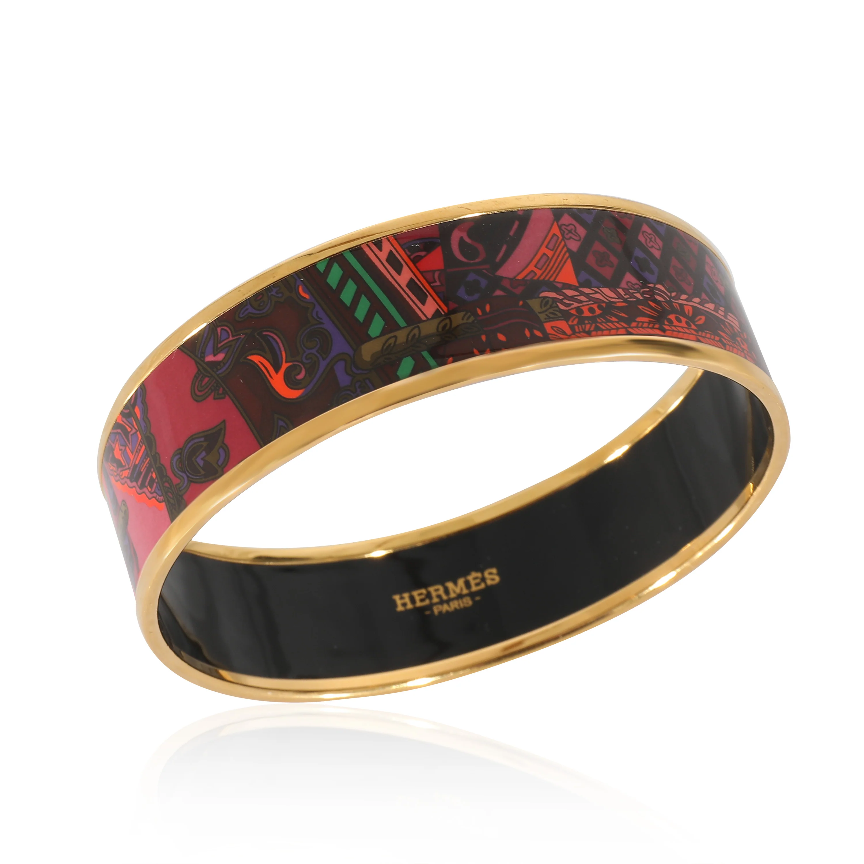 Enamel Abstract Pattern Printed Wide Bangle 62 - Image 2