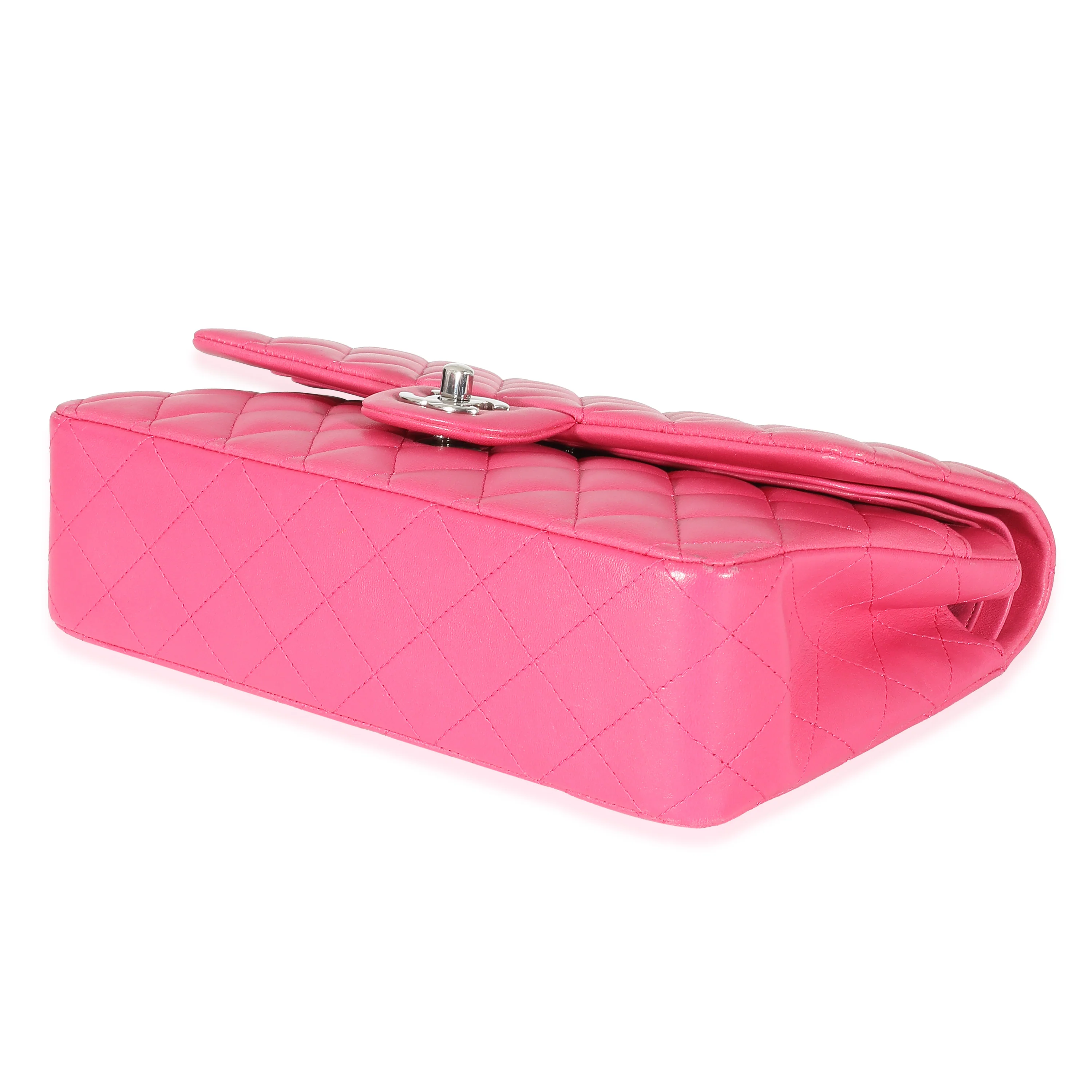 Pink Quilted Lambskin Medium Classic Double Flap Bag - Image 6