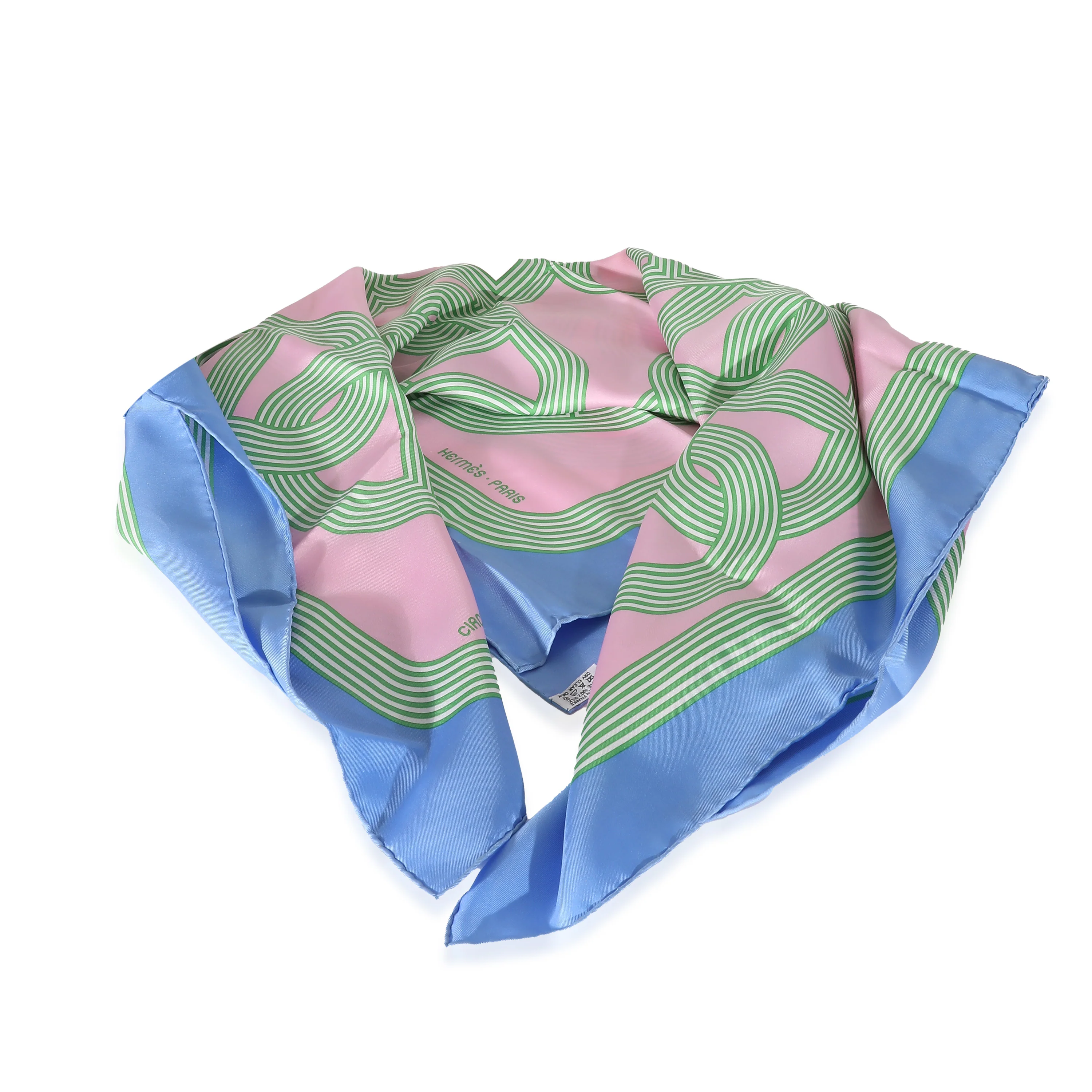 Pink Blue Silk Circuit 24 Faubourg Scarf 90 - Image 3