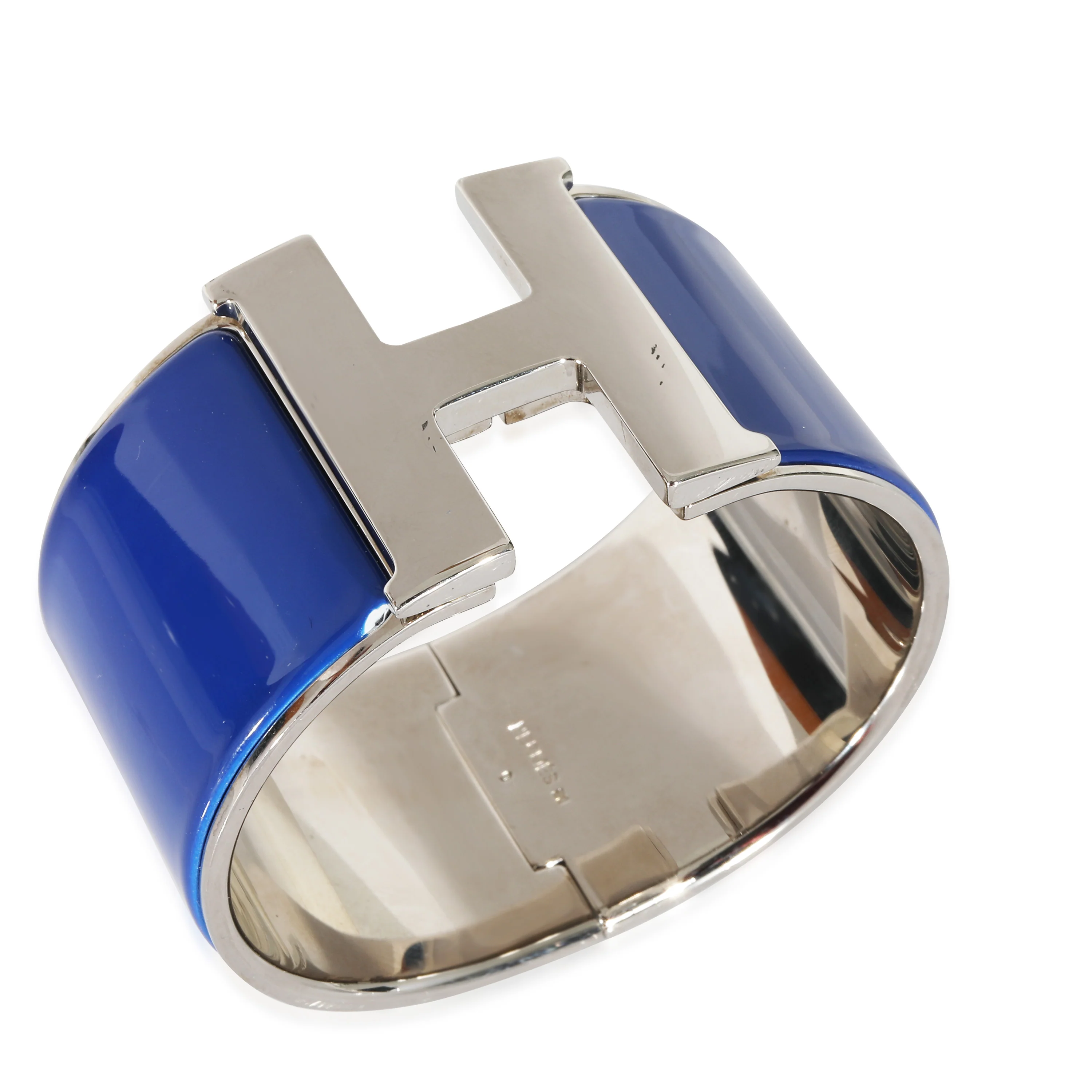 Cobalt Enamel Palladium Extra Wide Clic Clac H Bracelet - Image 4