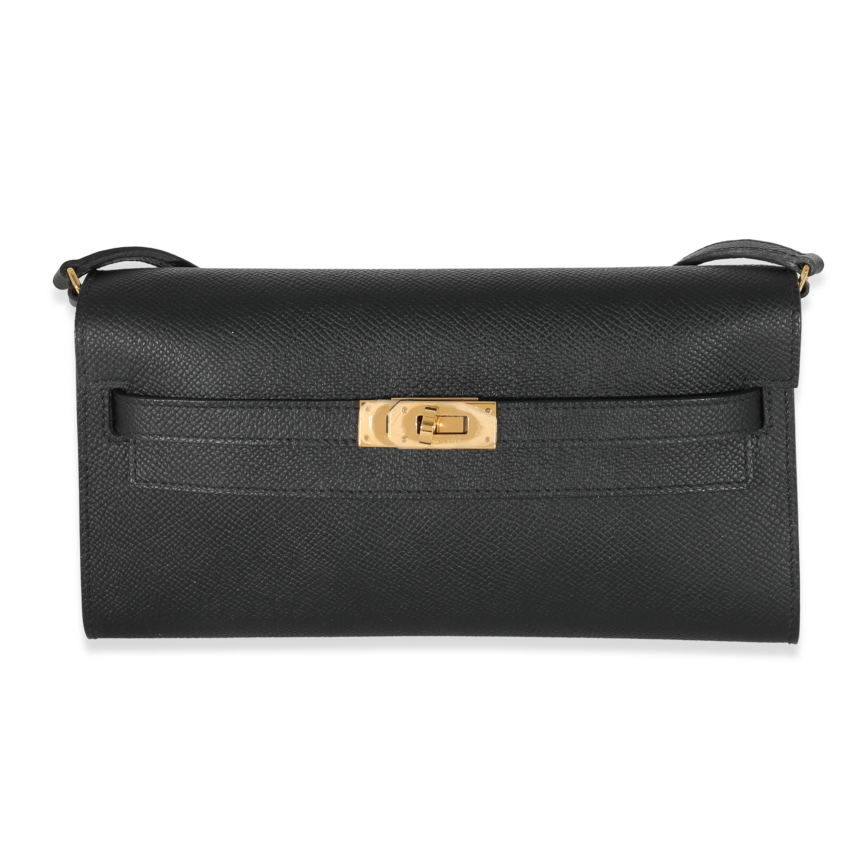 Hermès Black Epsom Kelly To Go GHW