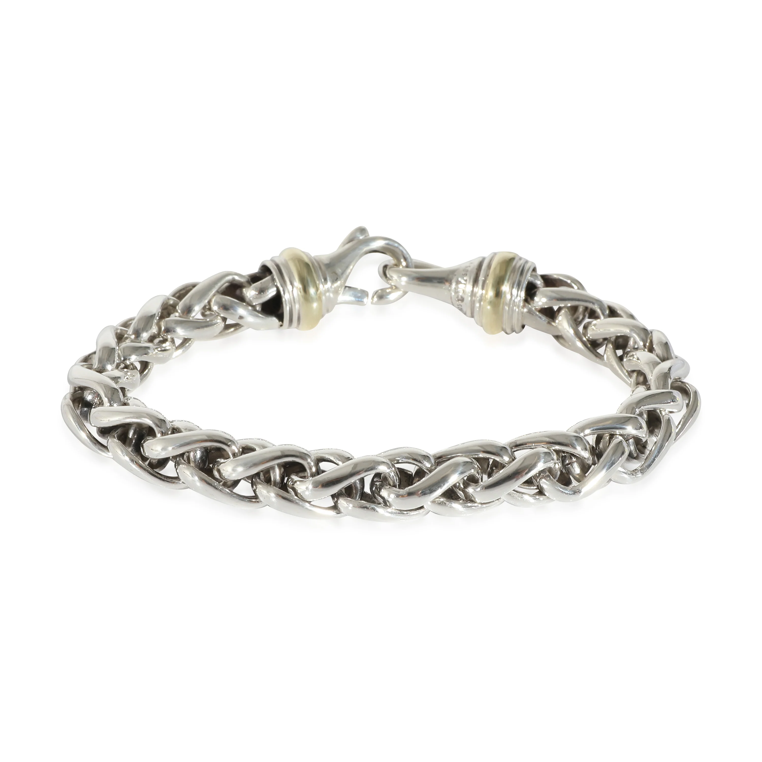 David Yurman Wheat Bracelet in Yellow Gold/Sterling Silver