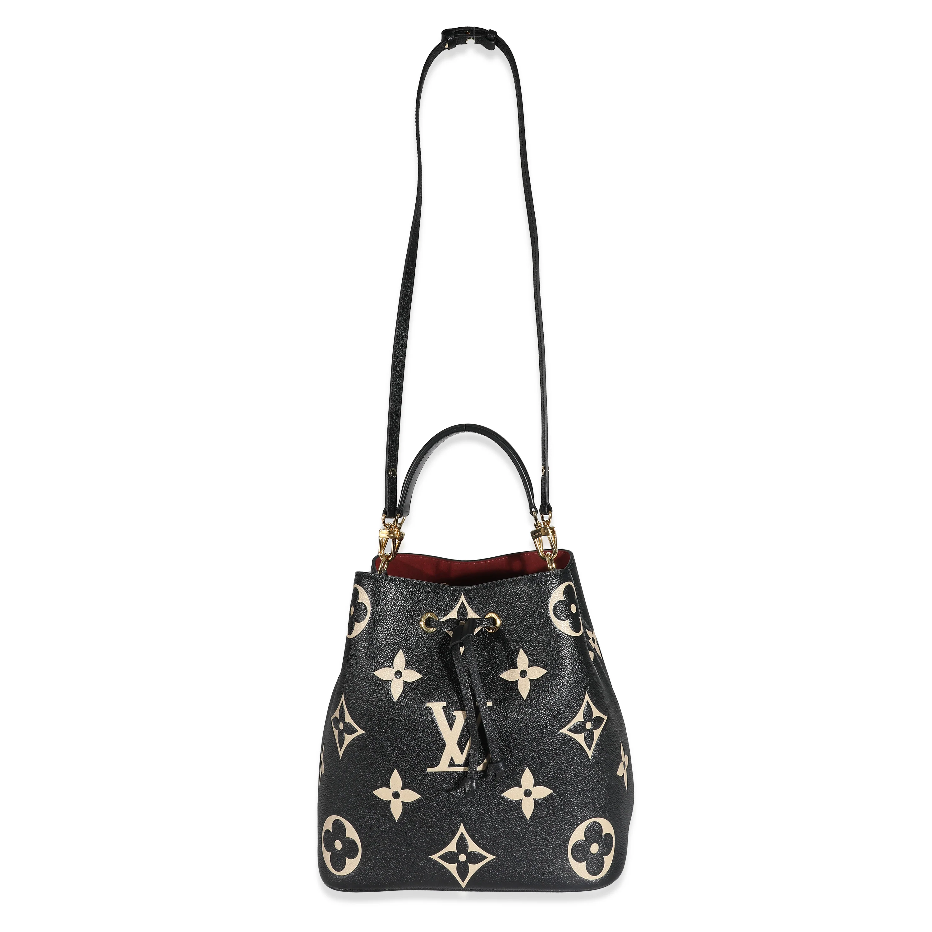 Louis Vuitton Black Beige Giant Monogram Empreinte NeoNoe MM - Image 5