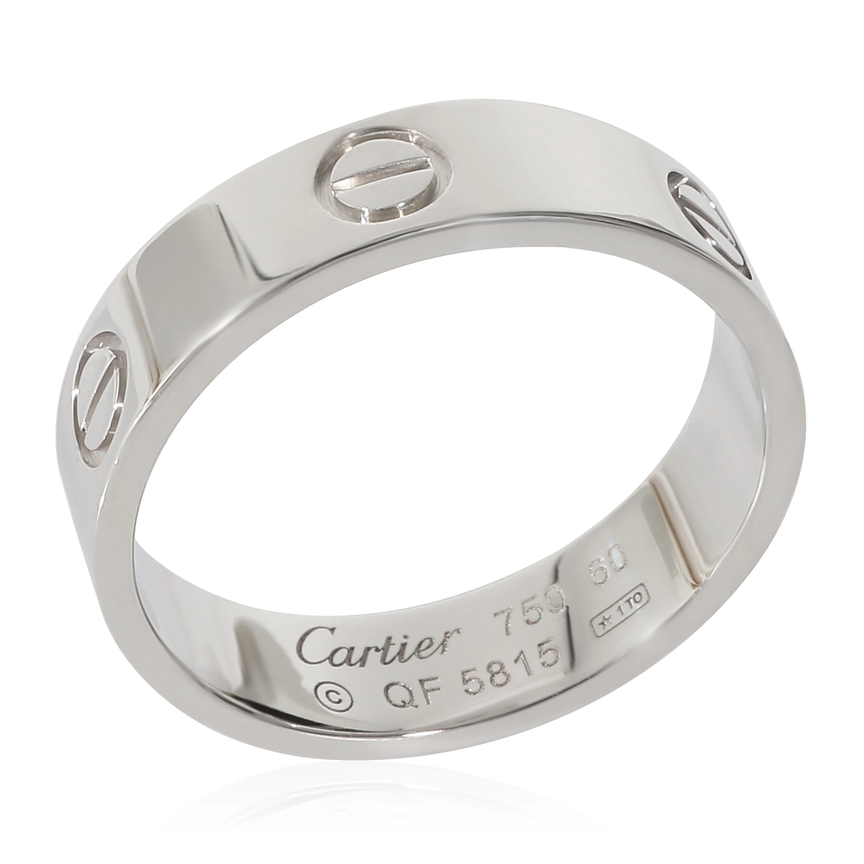 Cartier Love Ring in 18K White Gold, Size 60 - Image 4