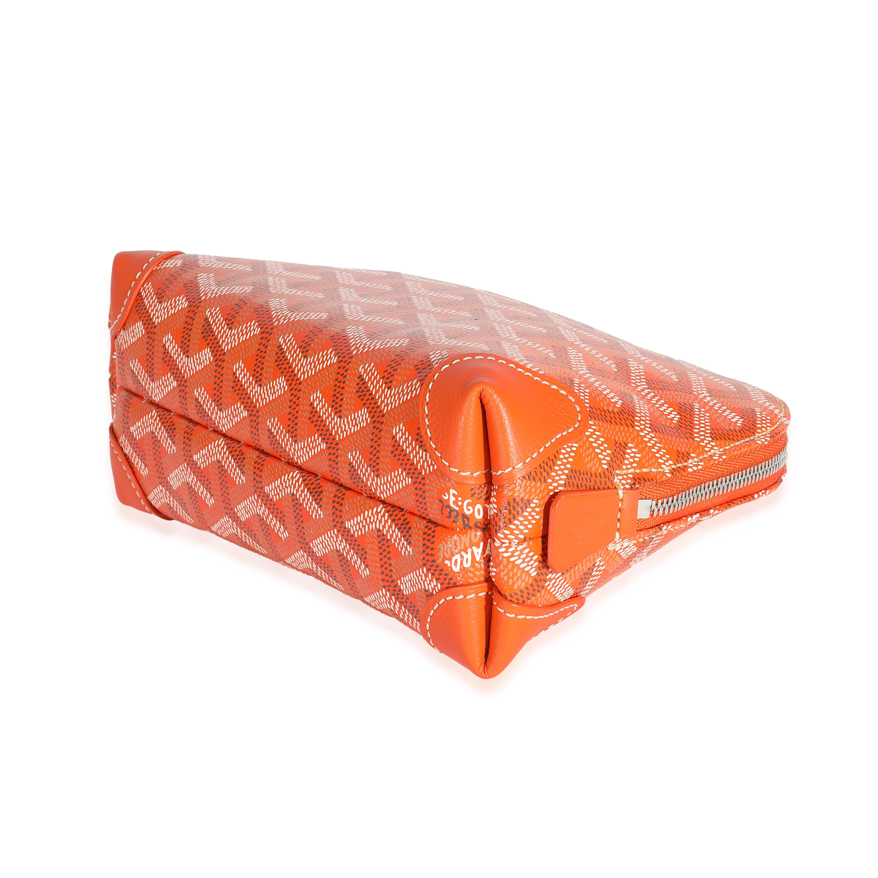 Goyard Orange Goyardine Canvas Vendome Cosmetic Pouch - Image 6