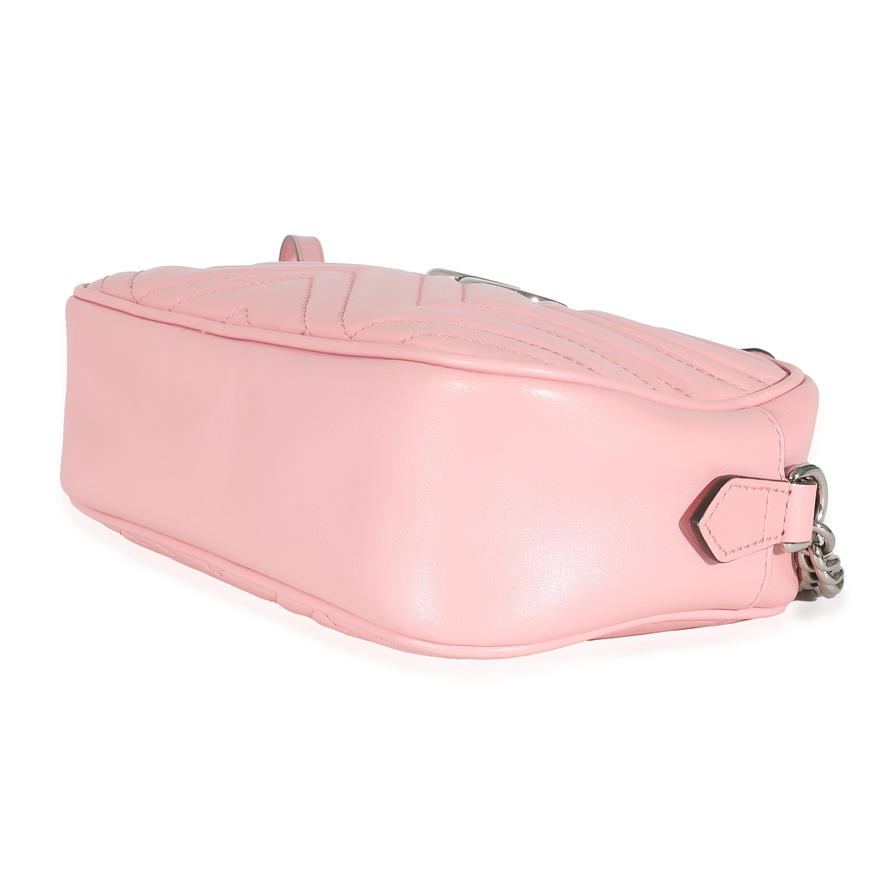 Gucci Pink Matelasse Calfskin Marmont Camera Bag - Image 4
