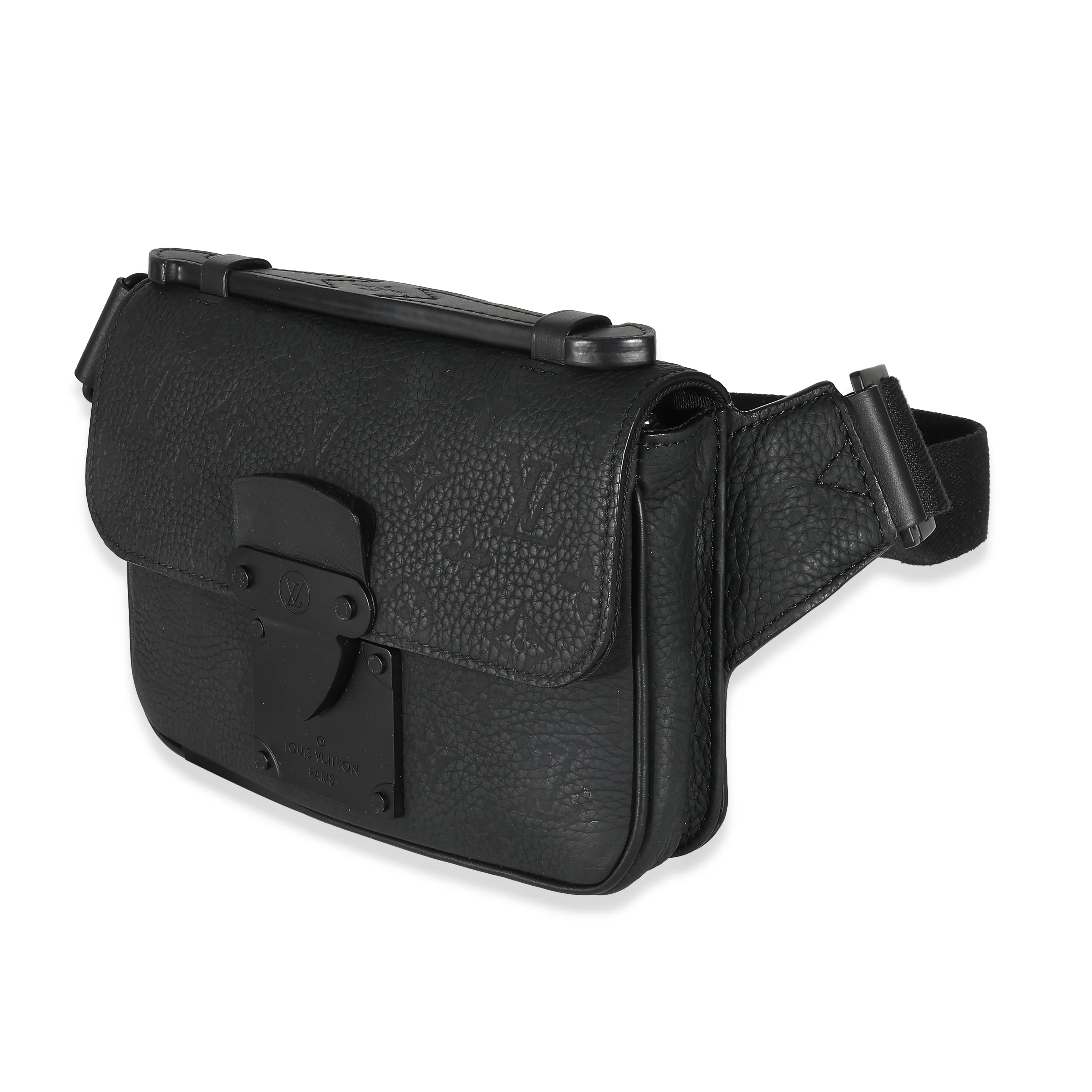 Louis Vuitton Black Monogram Taurillon S Lock Sling Bag - Image 2