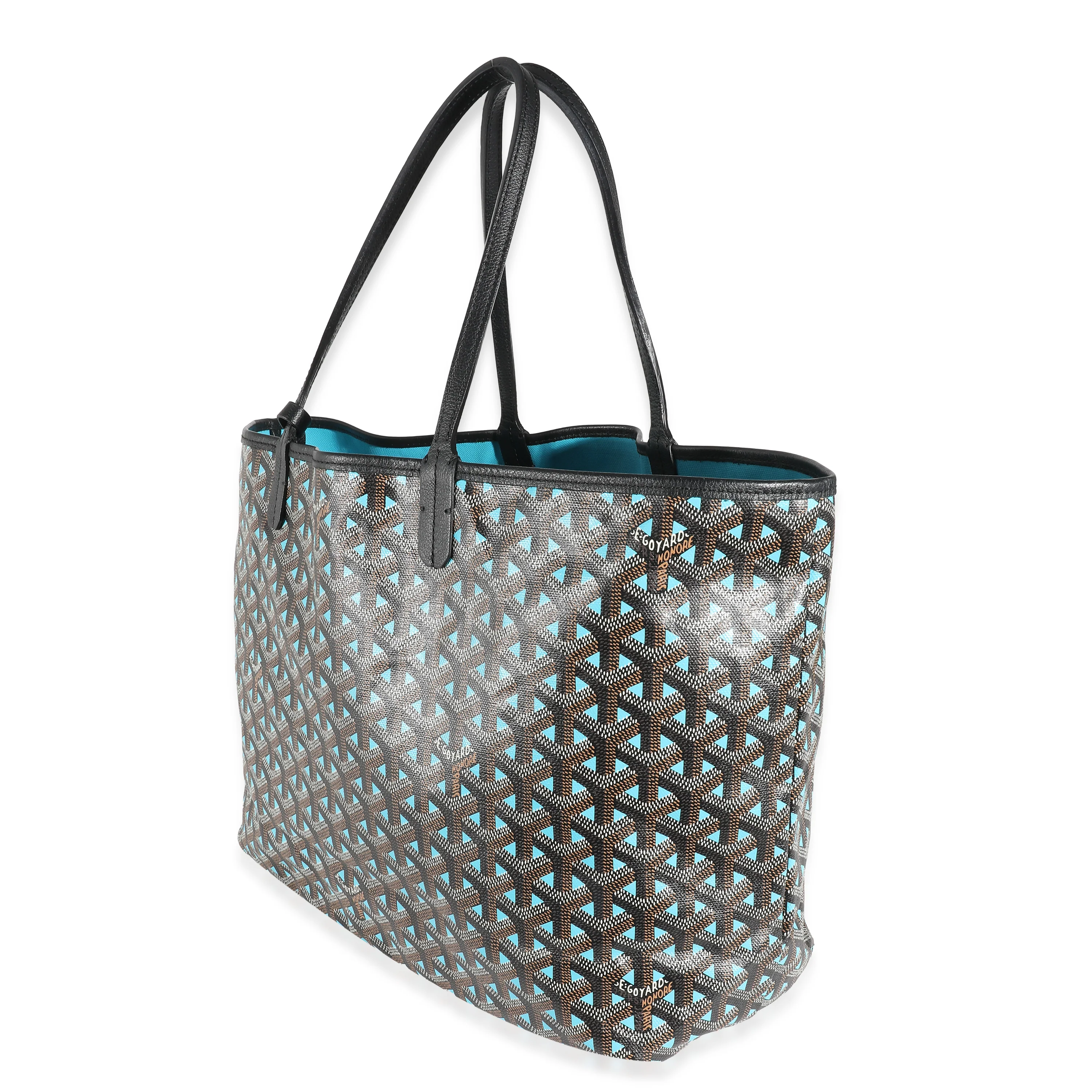 Goyard Black Turquoise Claire Voie Goyardine Canvas Saint Louis PM - Image 2