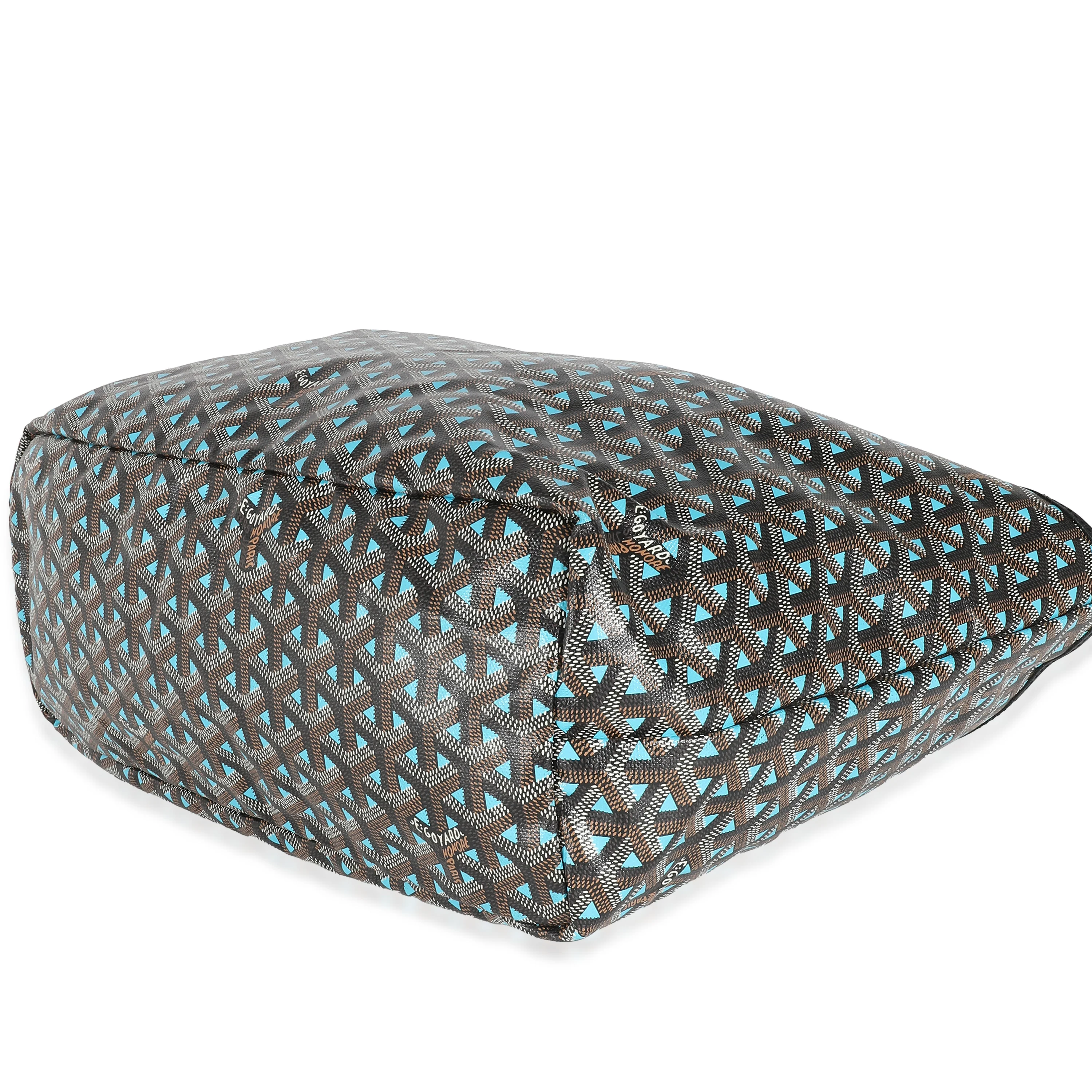 Goyard Black Turquoise Claire Voie Goyardine Canvas Saint Louis PM - Image 9