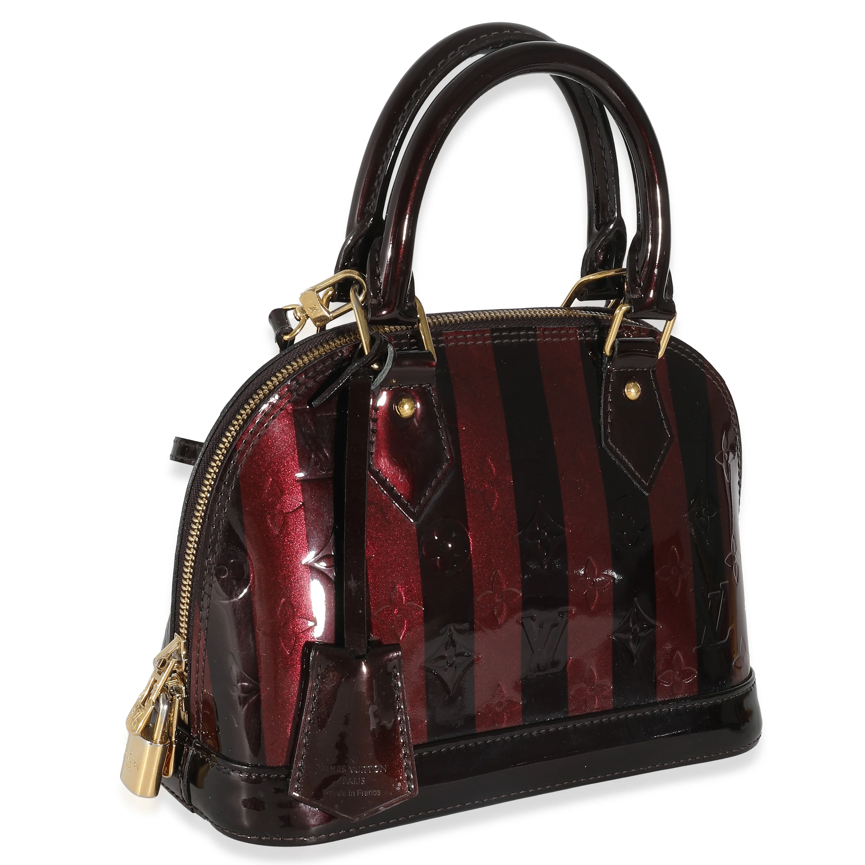 Louis Vuitton Amarante Vernis Rayures Alma BB - Image 3