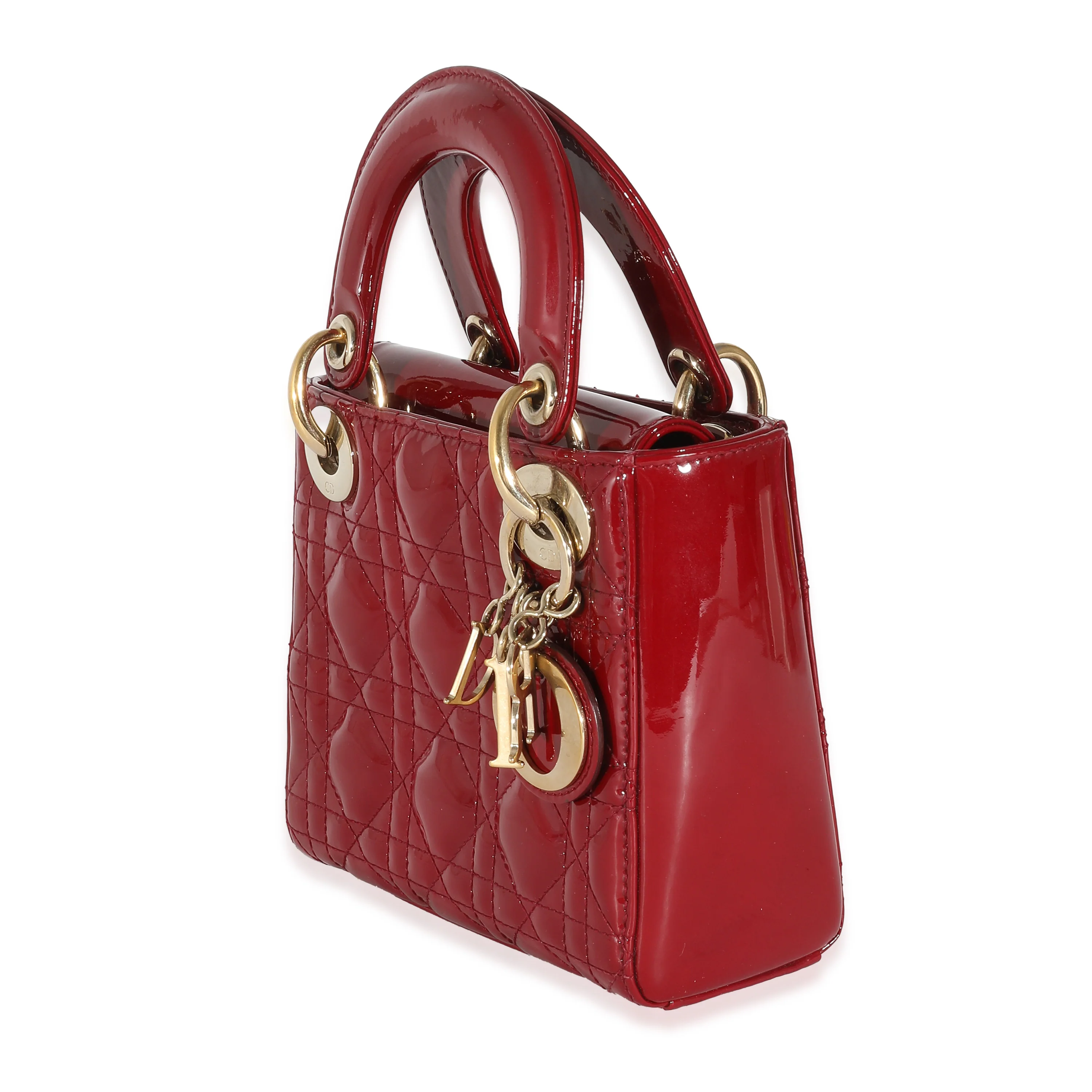 Christian Dior Red Patent Cannage Mini Lady Dior - Image 2