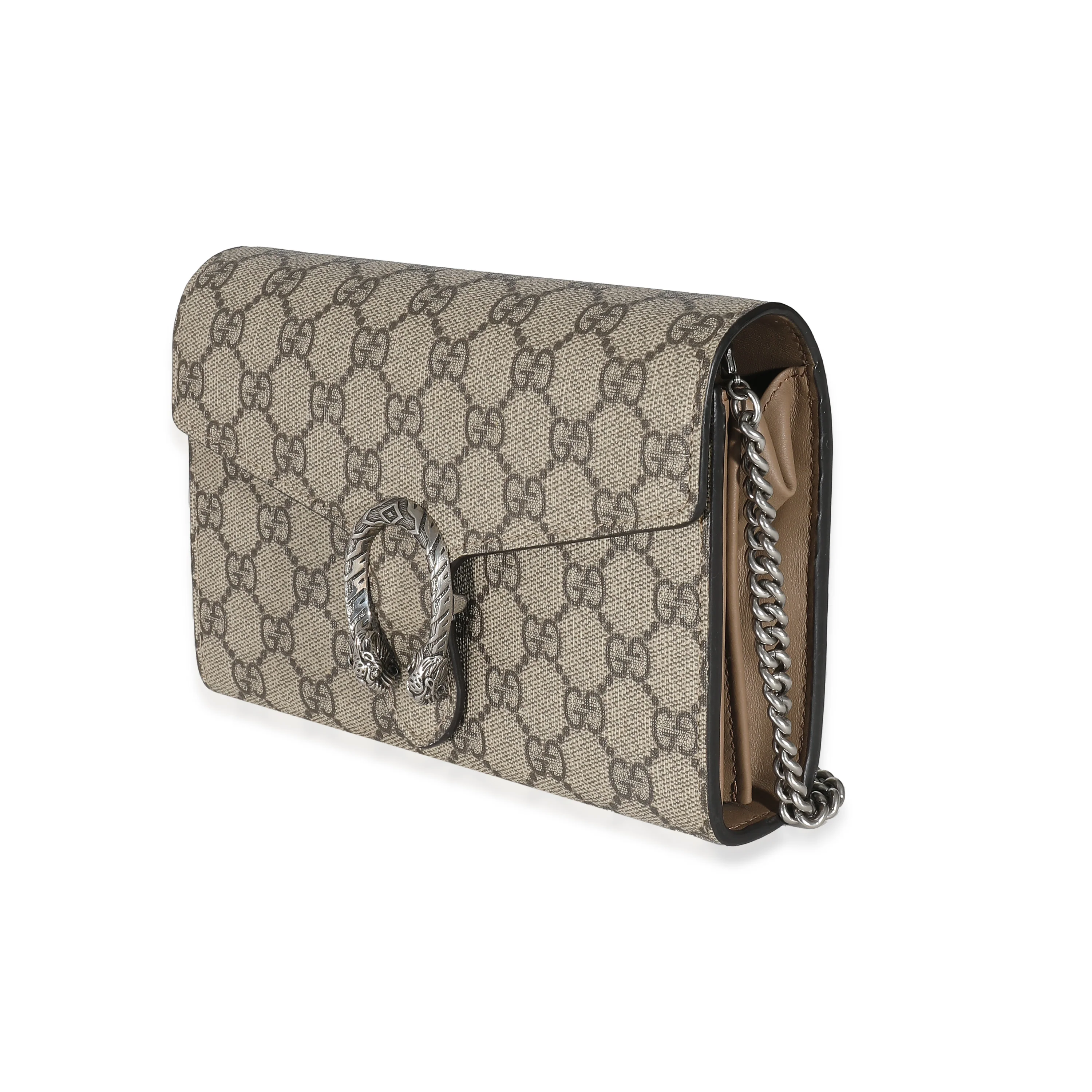 Gucci Beige GG Supreme Dionysus Chain Wallet - Image 2
