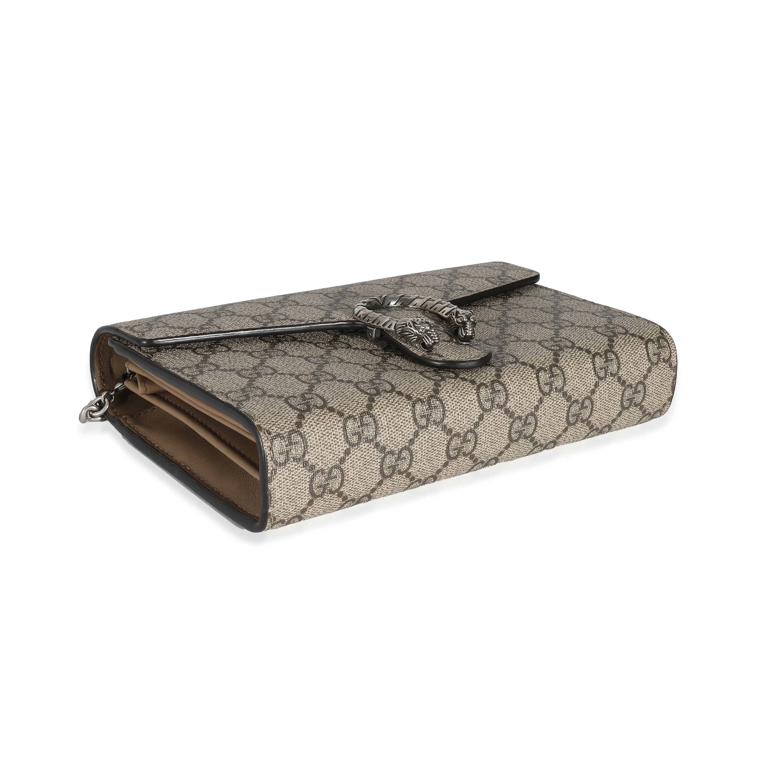 Gucci Beige GG Supreme Dionysus Chain Wallet - Image 4