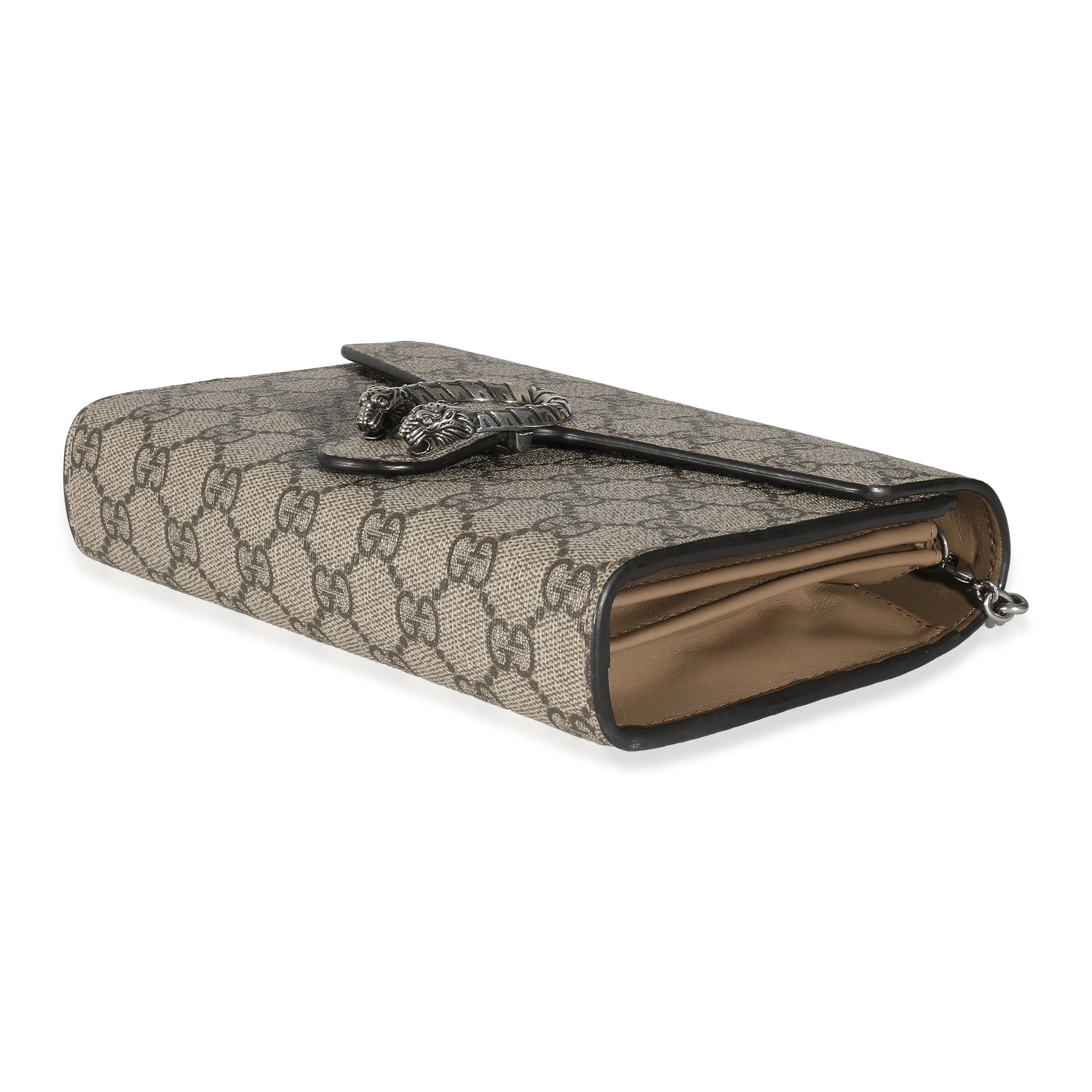 Gucci Beige GG Supreme Dionysus Chain Wallet - Image 6