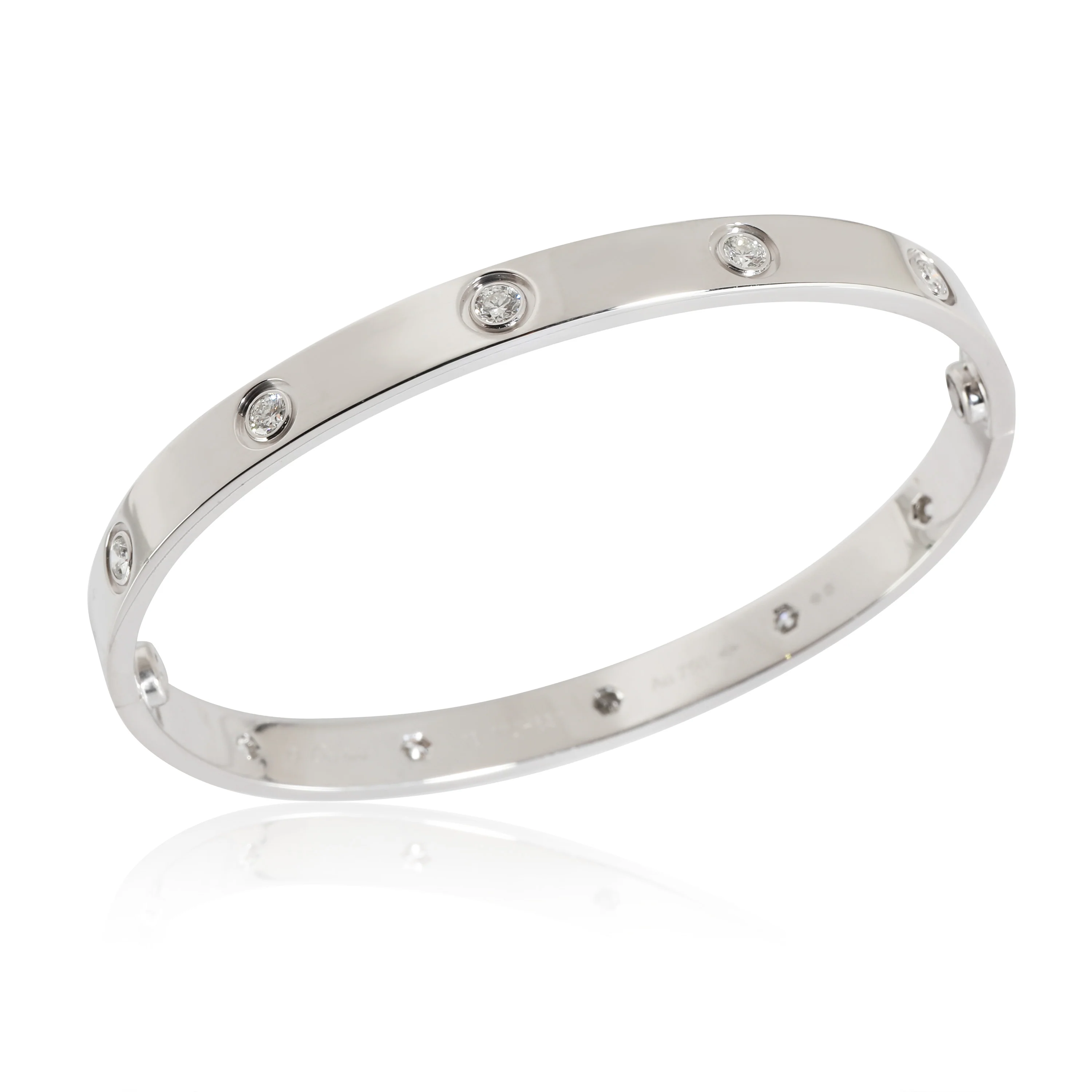 Love Bracelet, 10 Diamonds (White Gold) - Image 2
