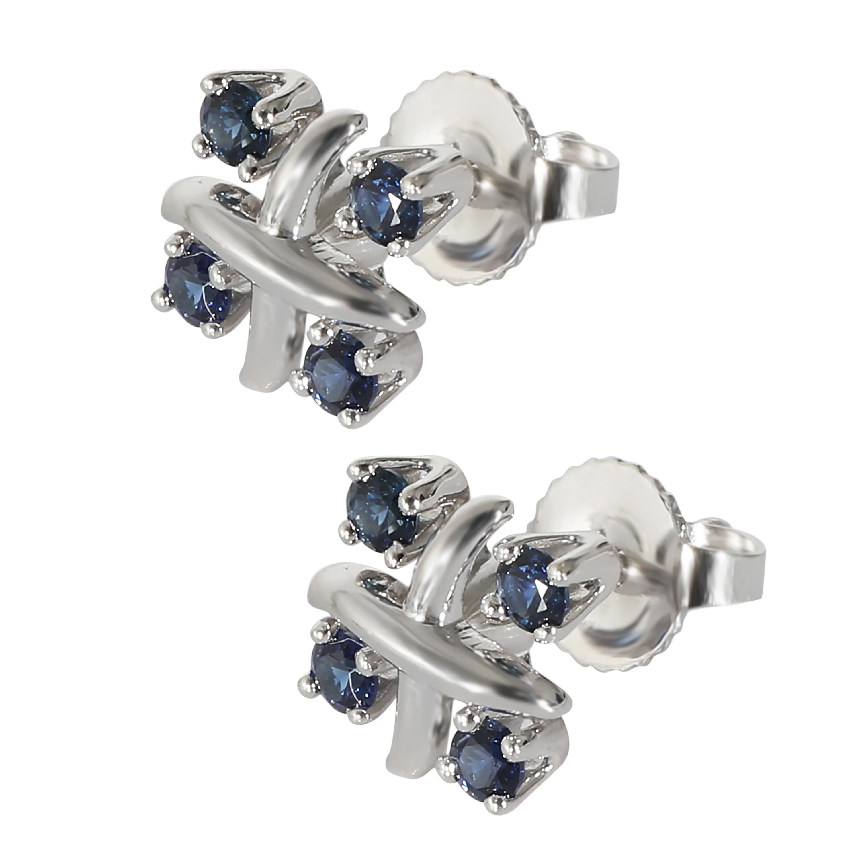 Tiffany & Co. Schlumberger Lynn Sapphire Earrings in Platinum - Image 2
