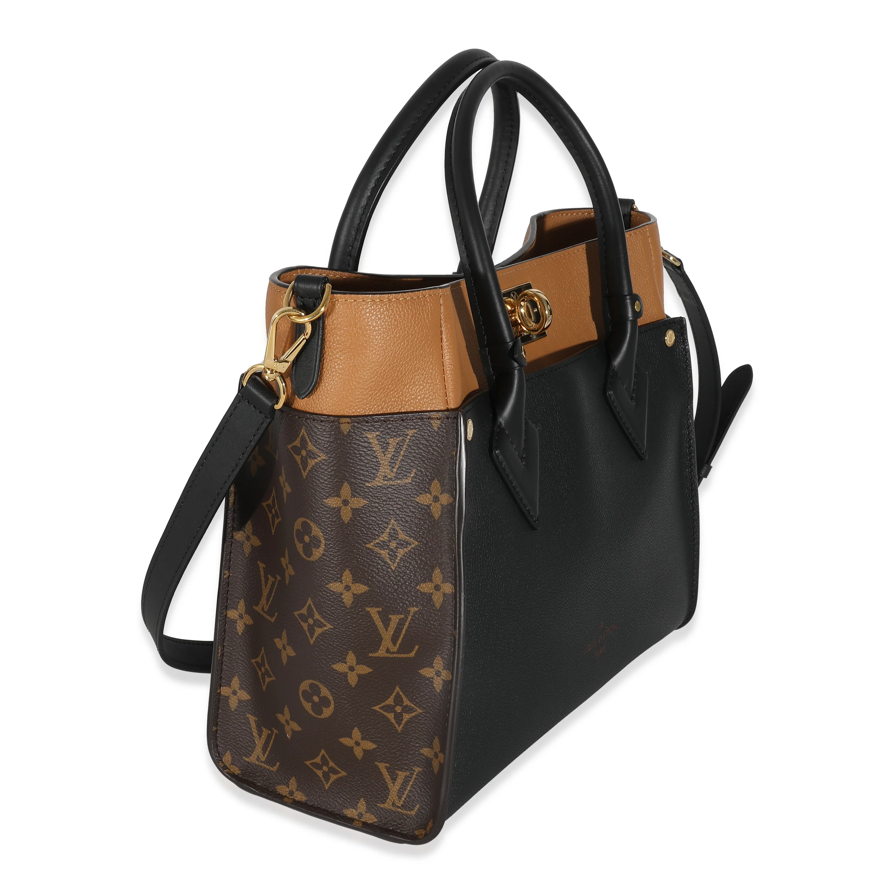 Louis Vuitton Black Twist Calfskin Monogram Canvas On My Side MM - Image 3