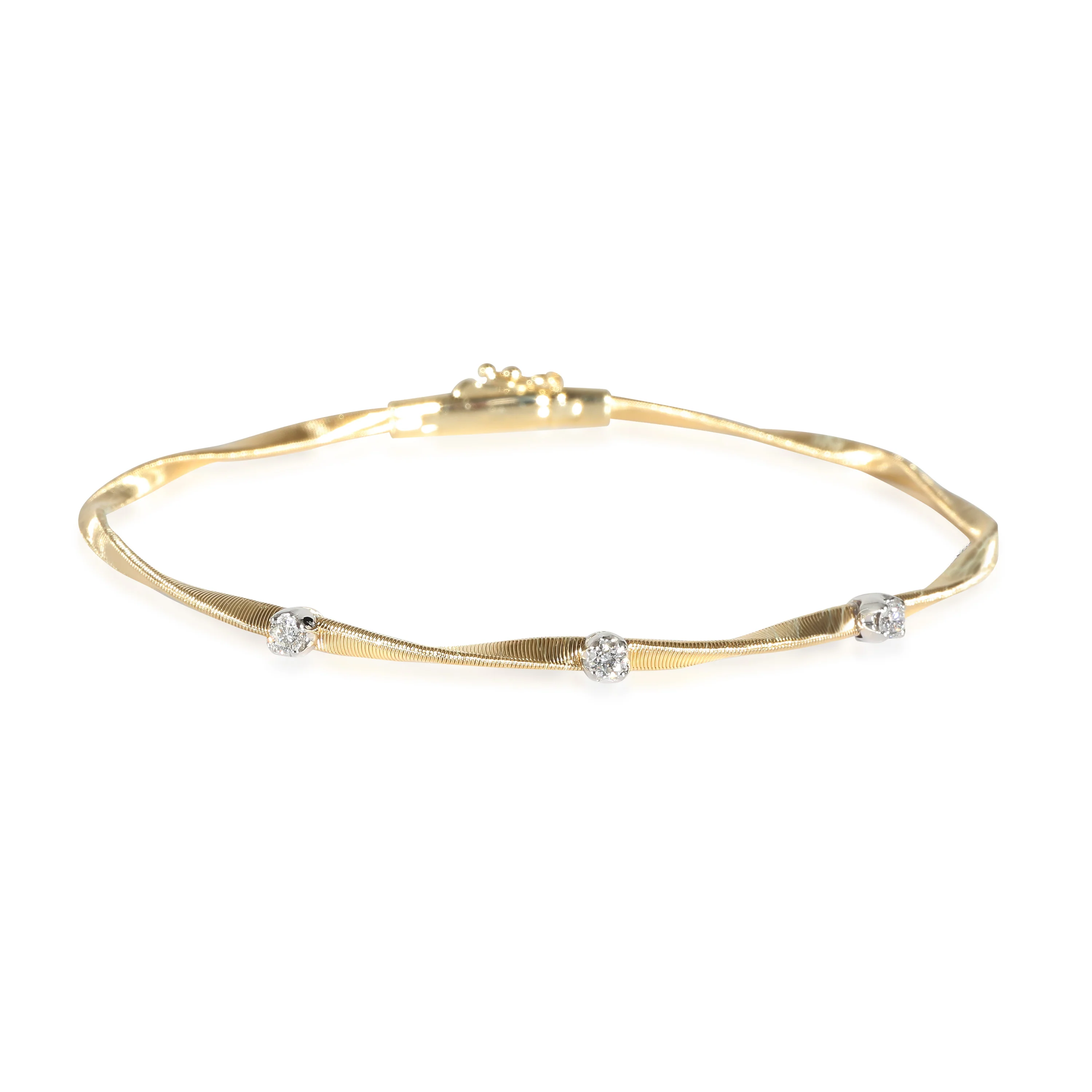 Marco Bicego Marrakesh Bracelet in 18k White Gold/Yellow Gold 0.15 CTW