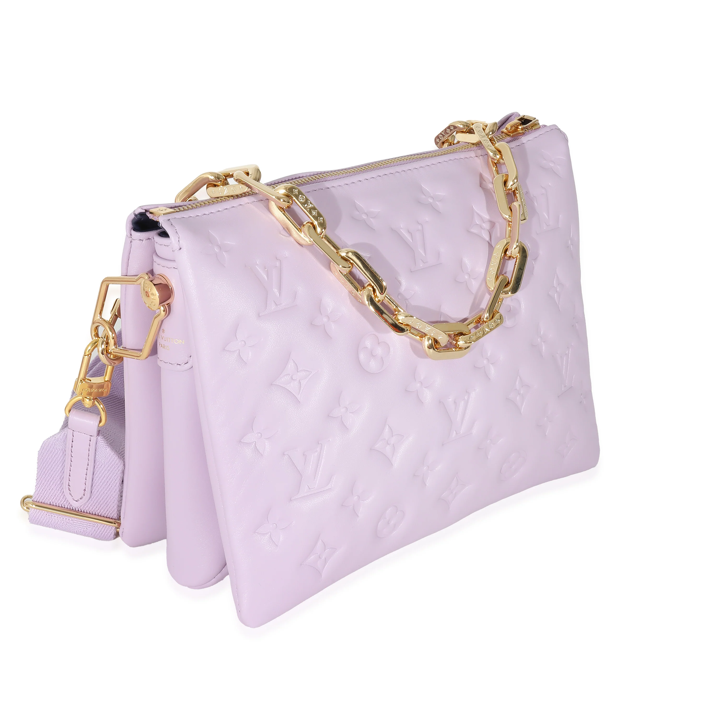 Louis Vuitton Purple Monogram Embossed Lambskin Coussin PM - Image 3